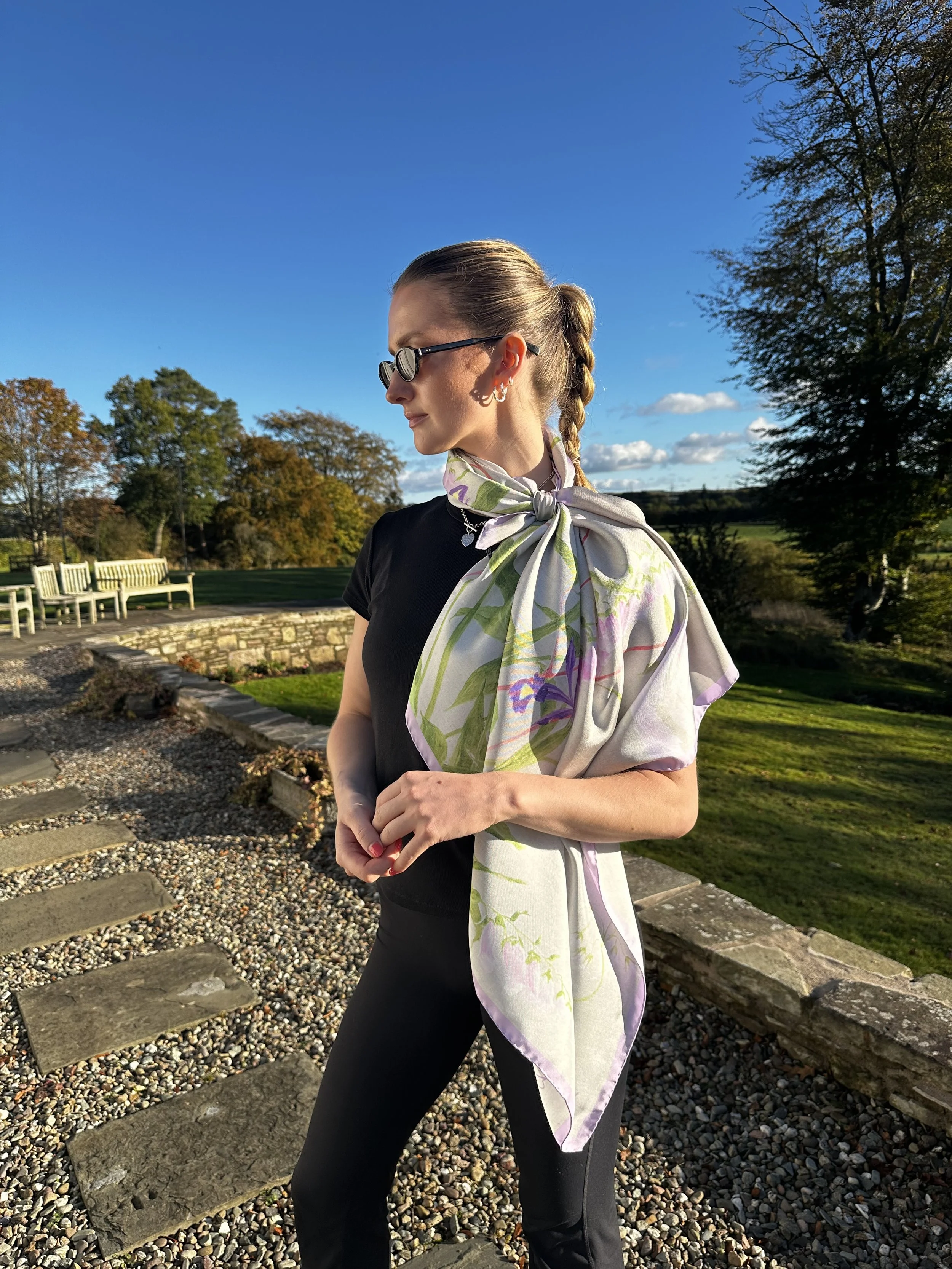 Foxgloves and Irises Scarf