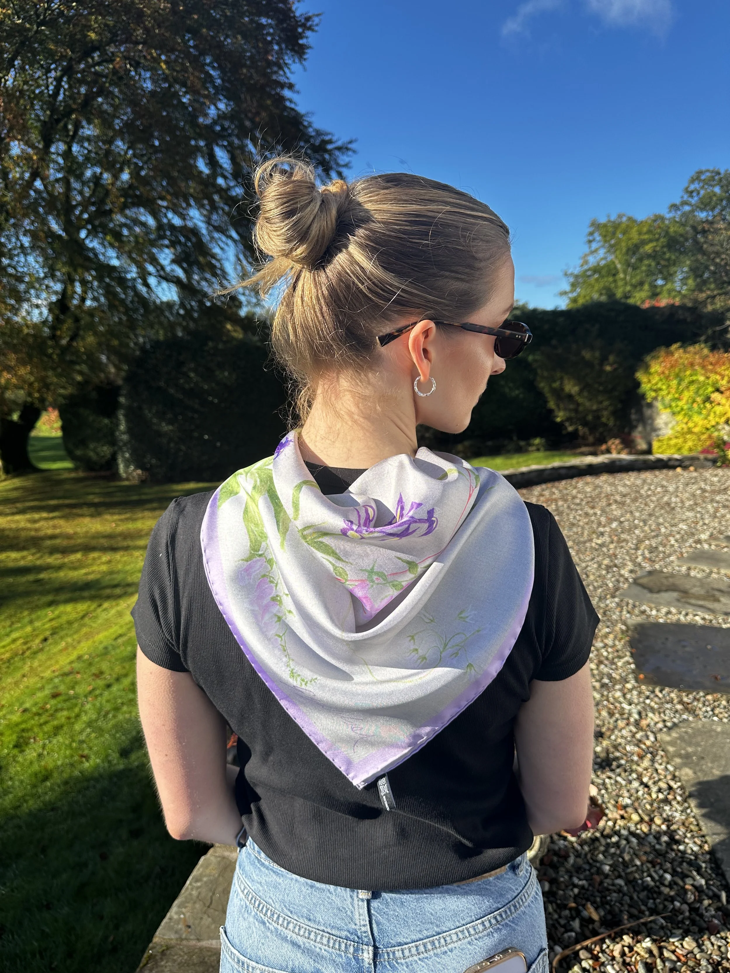 Foxgloves and Irises Scarf