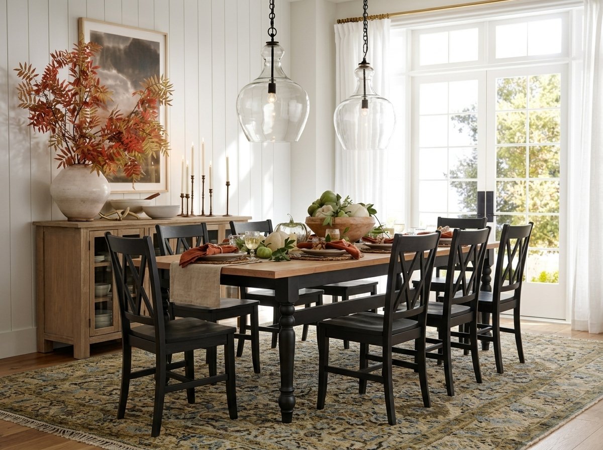 The Sutton Farmhouse Dining Table Black