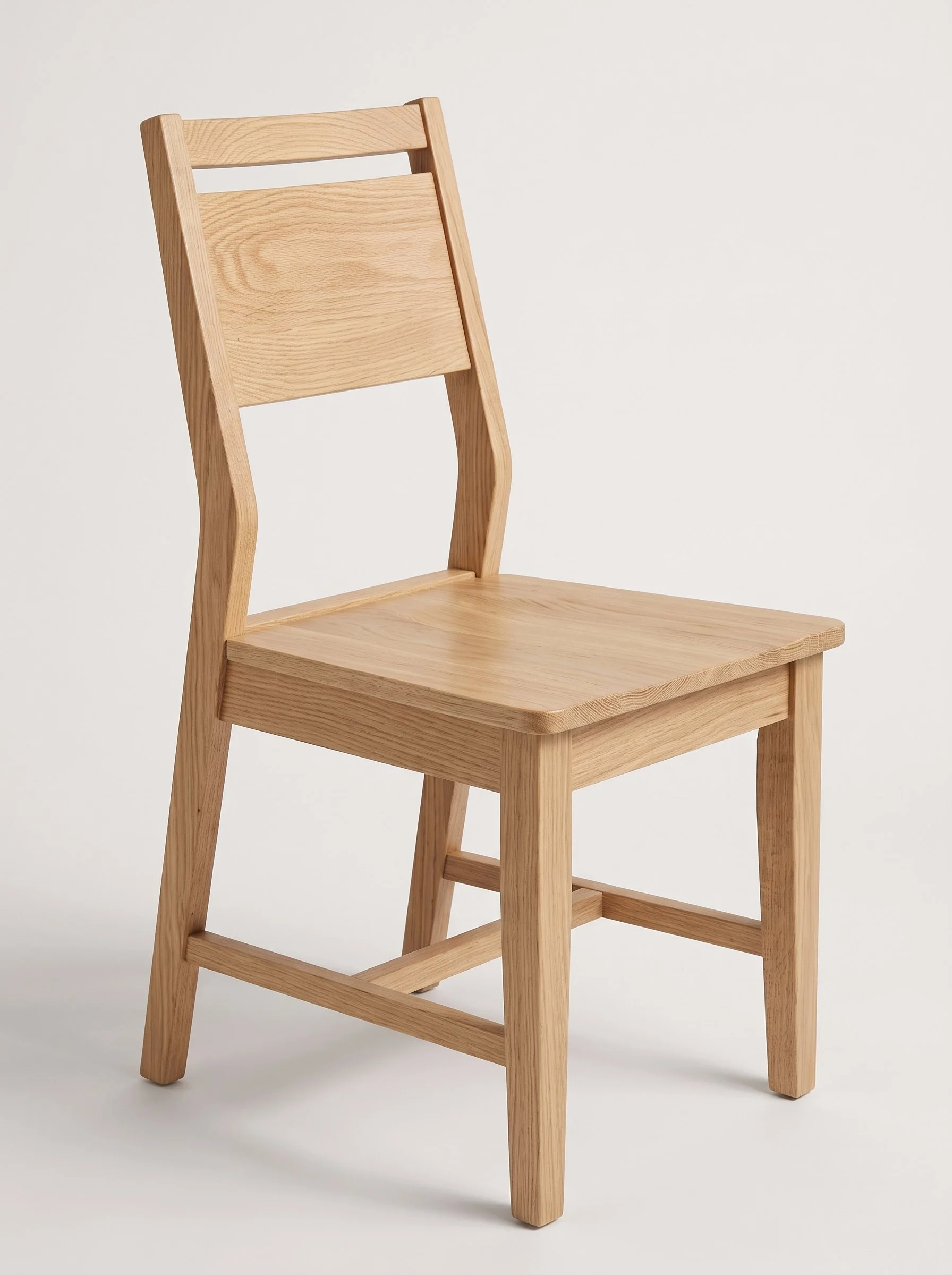 Modern Panel-Back Solid Hardwood Dining Chair (Set of 2)
