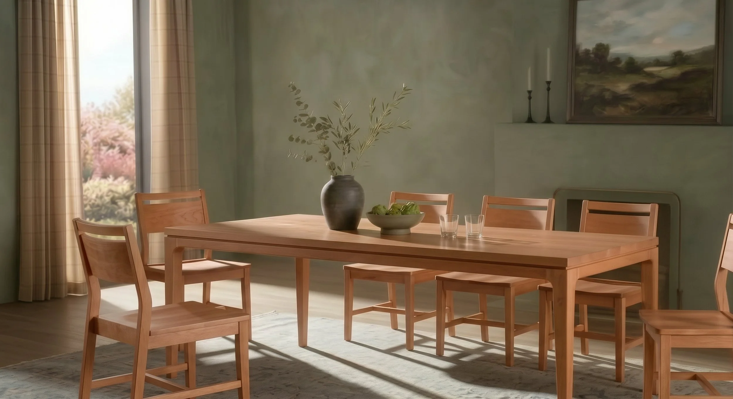 The Vance Hardwood Dining Set Alder