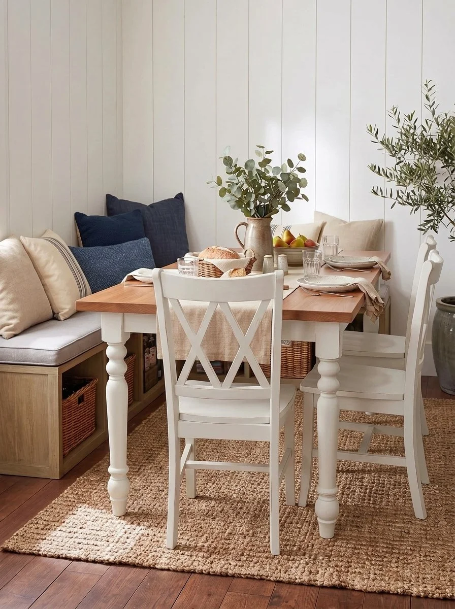 The Sutton Farmhouse Dining Table White