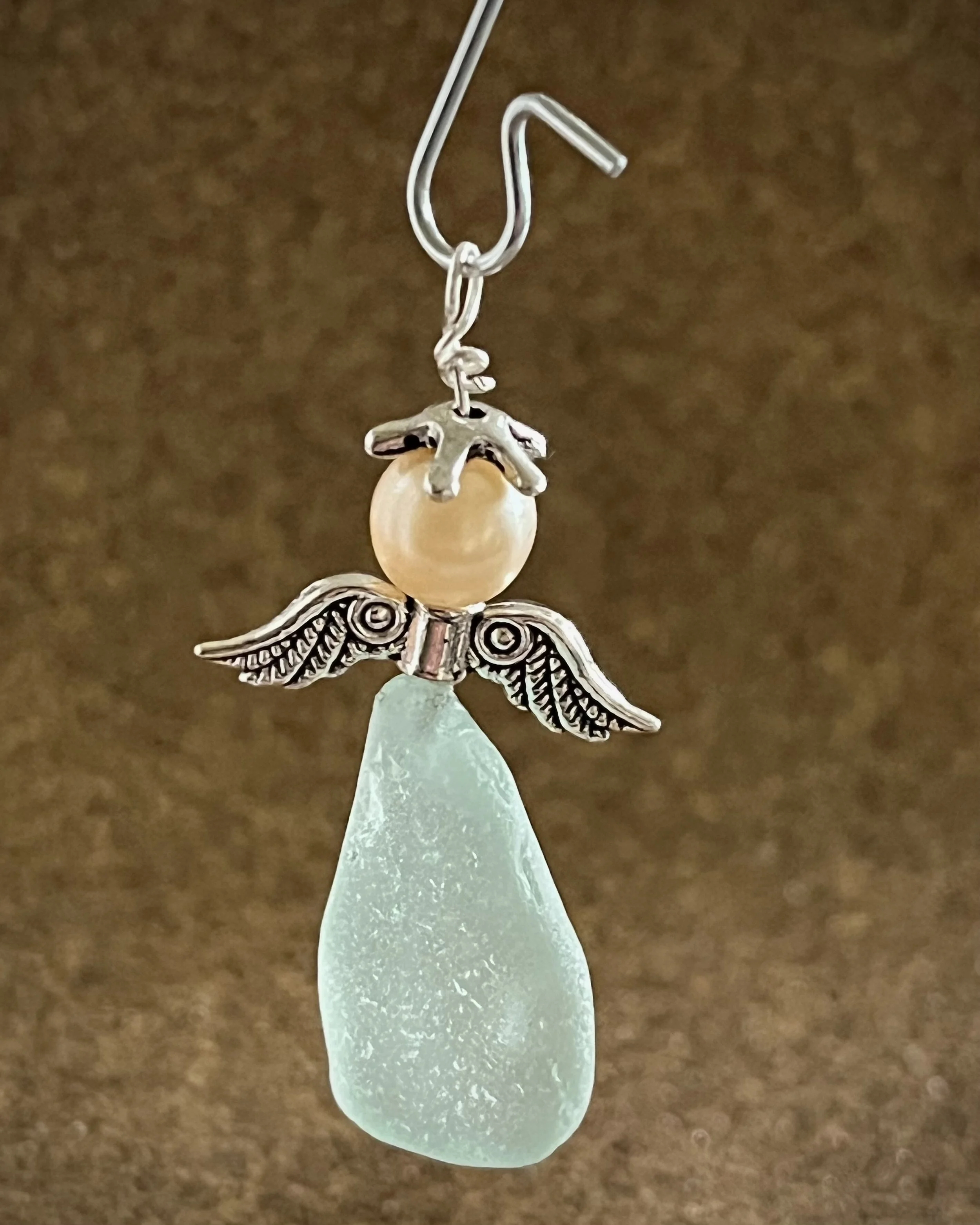 Welsh Sea Glass Angel Ornament