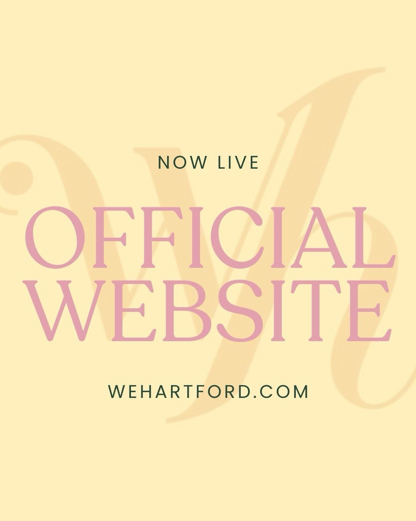 Excited to launch the first iteration of our official website! Right now you can go to weHartford.com to check out our curated Social Calendar, so you always have plans. 

We will be adding tons of events moving forward, but only the events we would 