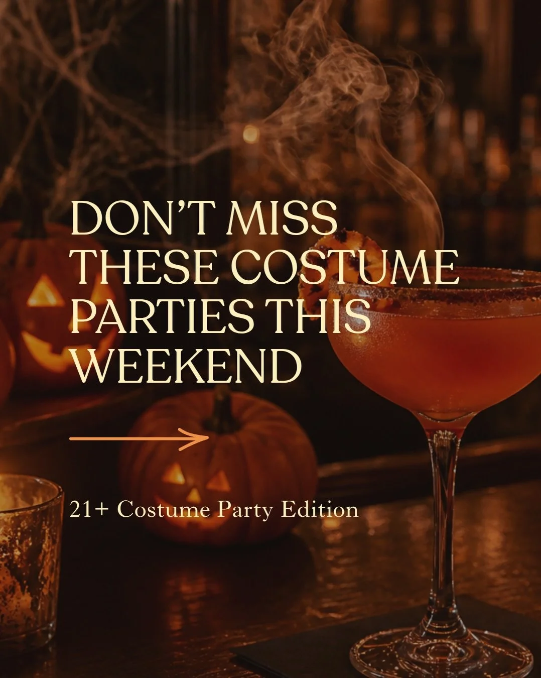 Hartford, your Halloween weekend is sorted 🎃 Eight adult parties from Friday night through Saturday, from a six-bar crawl to costume contests. Save this, send it to your group chat, and let us know about any other parties in the comments and tag the