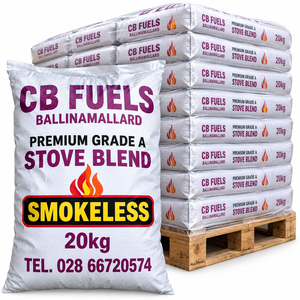 1 Tonne of Stove Blend Smokeless - 50 x 20kg Bags