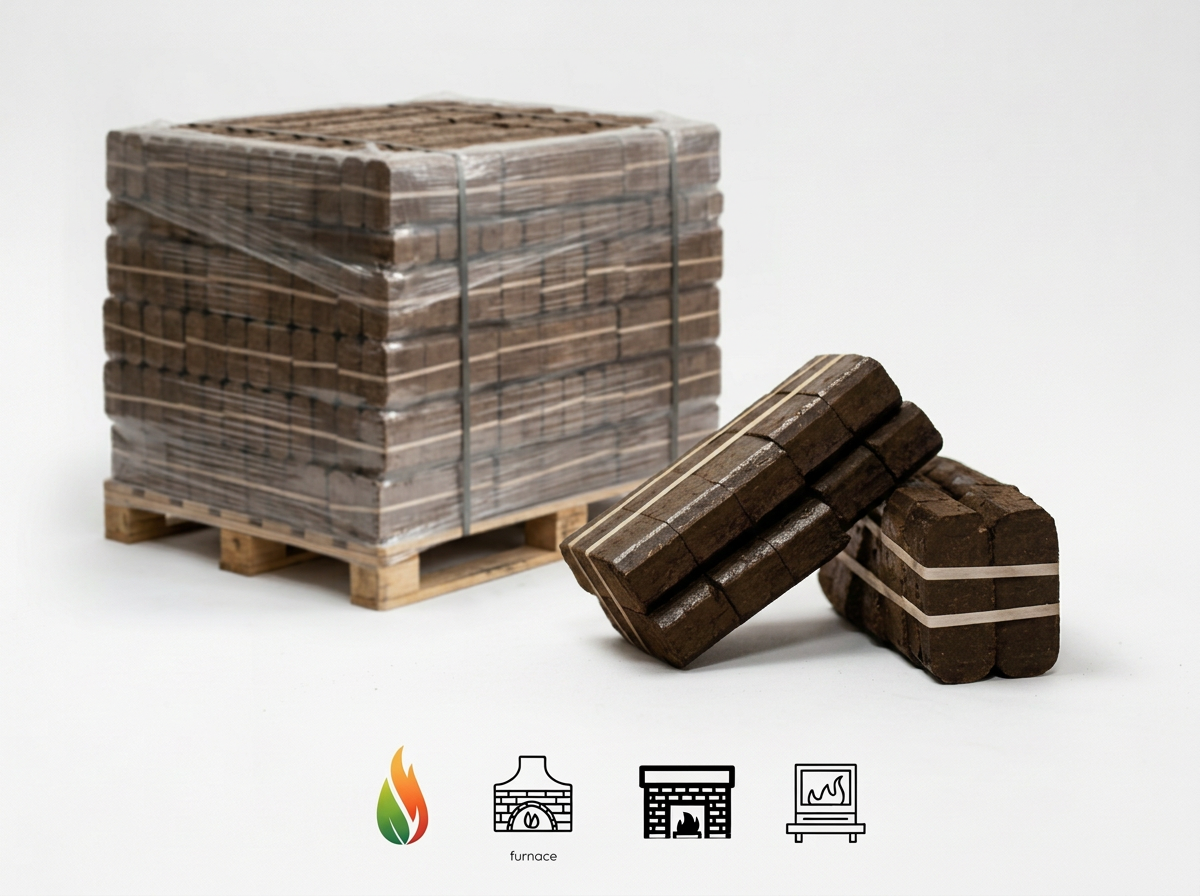 Peat Briquettes - 96 x 10kg Bale