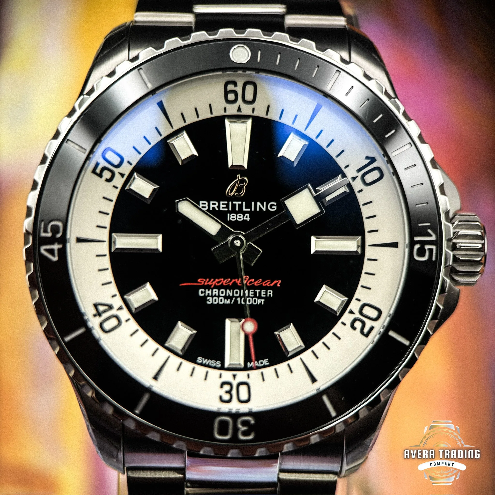 2026 Breitling Superocean 42  Black Dial • Stainless Steel Bracelet • Full Set