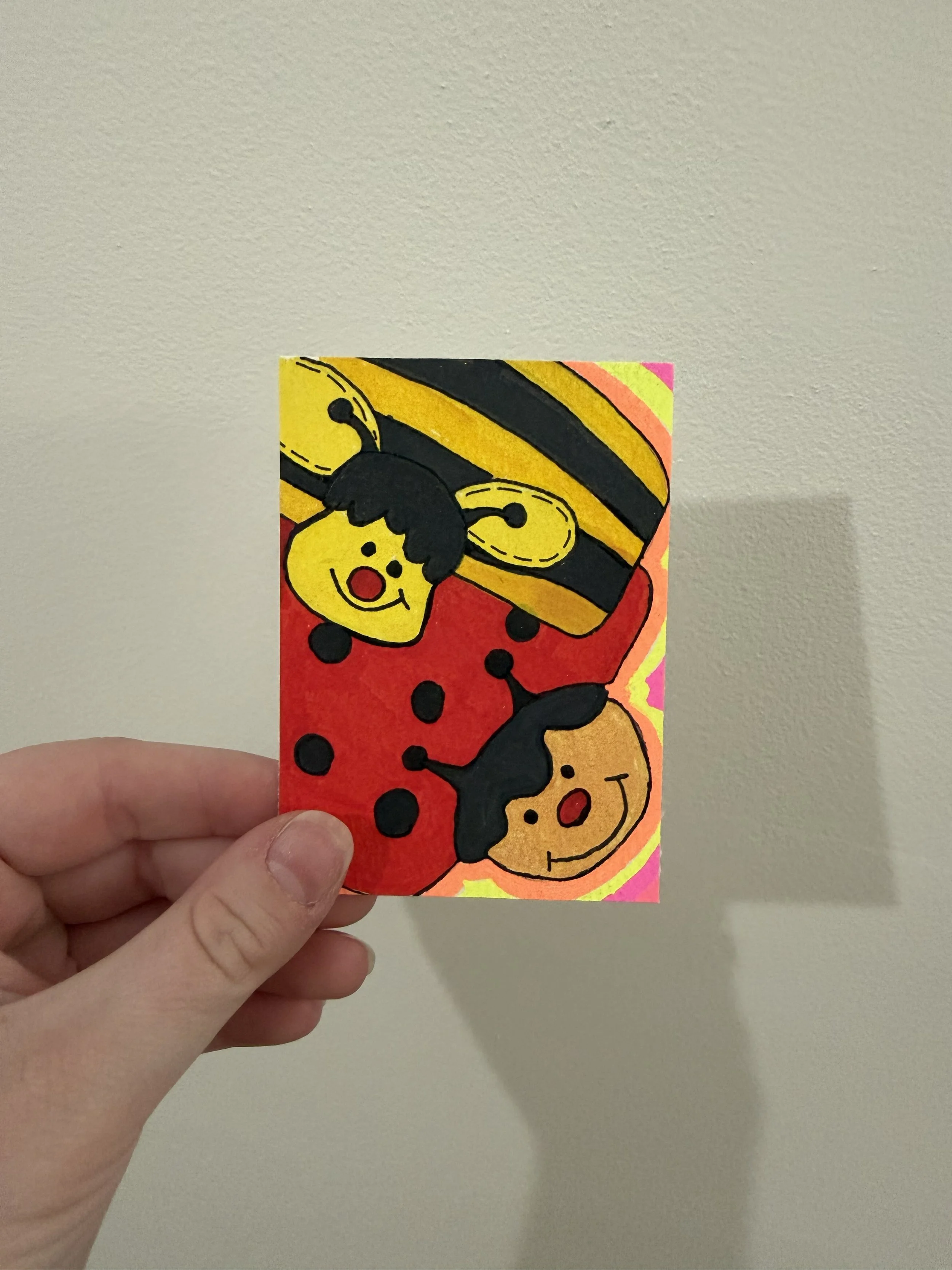 "2000s Nostalgia Toys" Collection - Pillow Pet Inspired (ACEO Original Art Card)