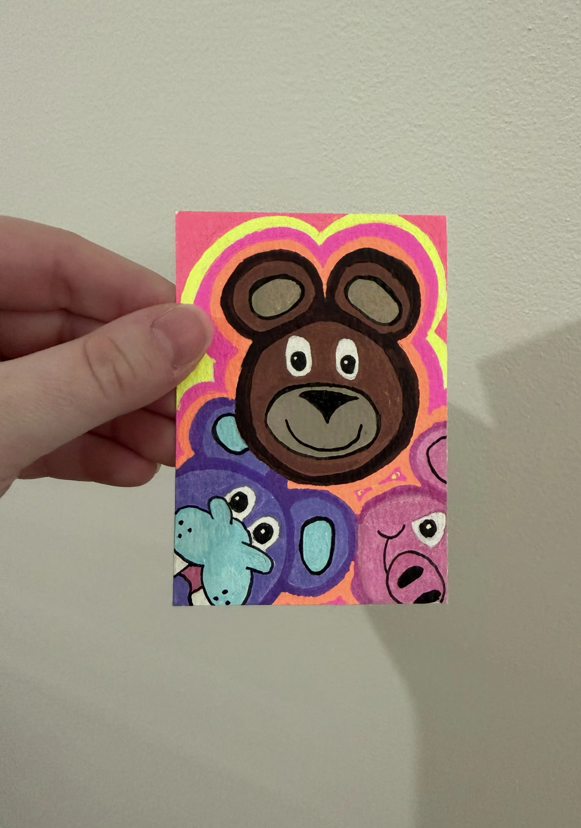 "2000s Nostalgia Toys" Collection - Zoo Pals Inspired (ACEO Original Art Card)