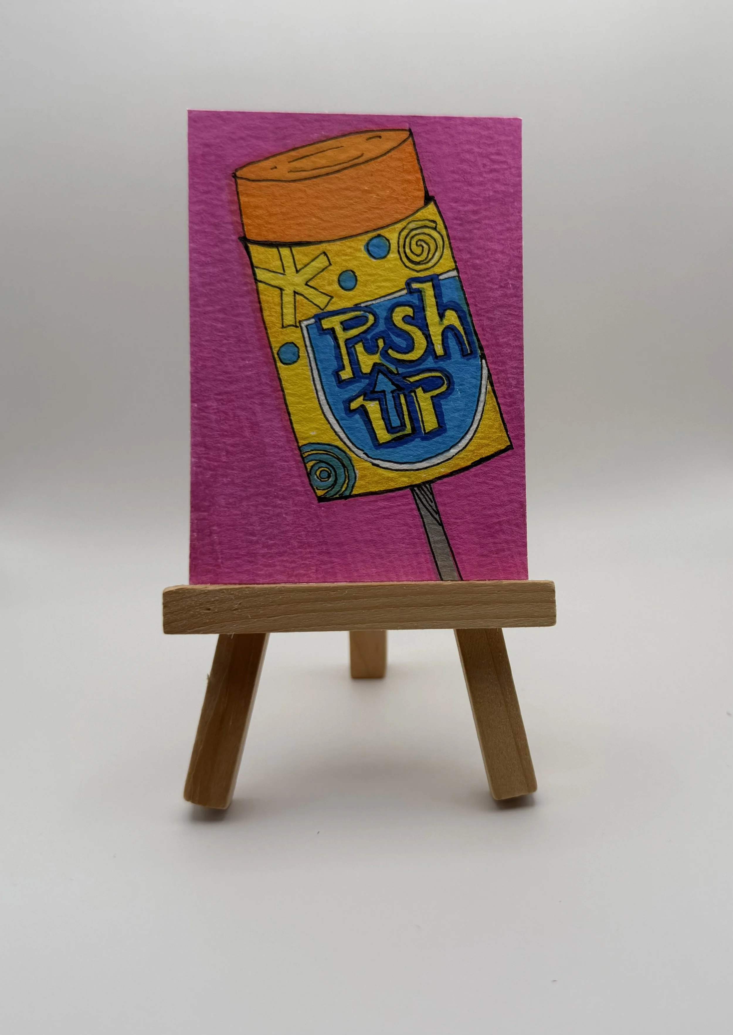 "2000s Nostalgia" Collection - Push-up Popsicle Ice Treat (ACEO Original Art Card)