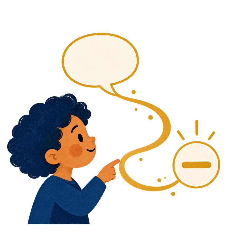 Child following a clear path from speech to writing