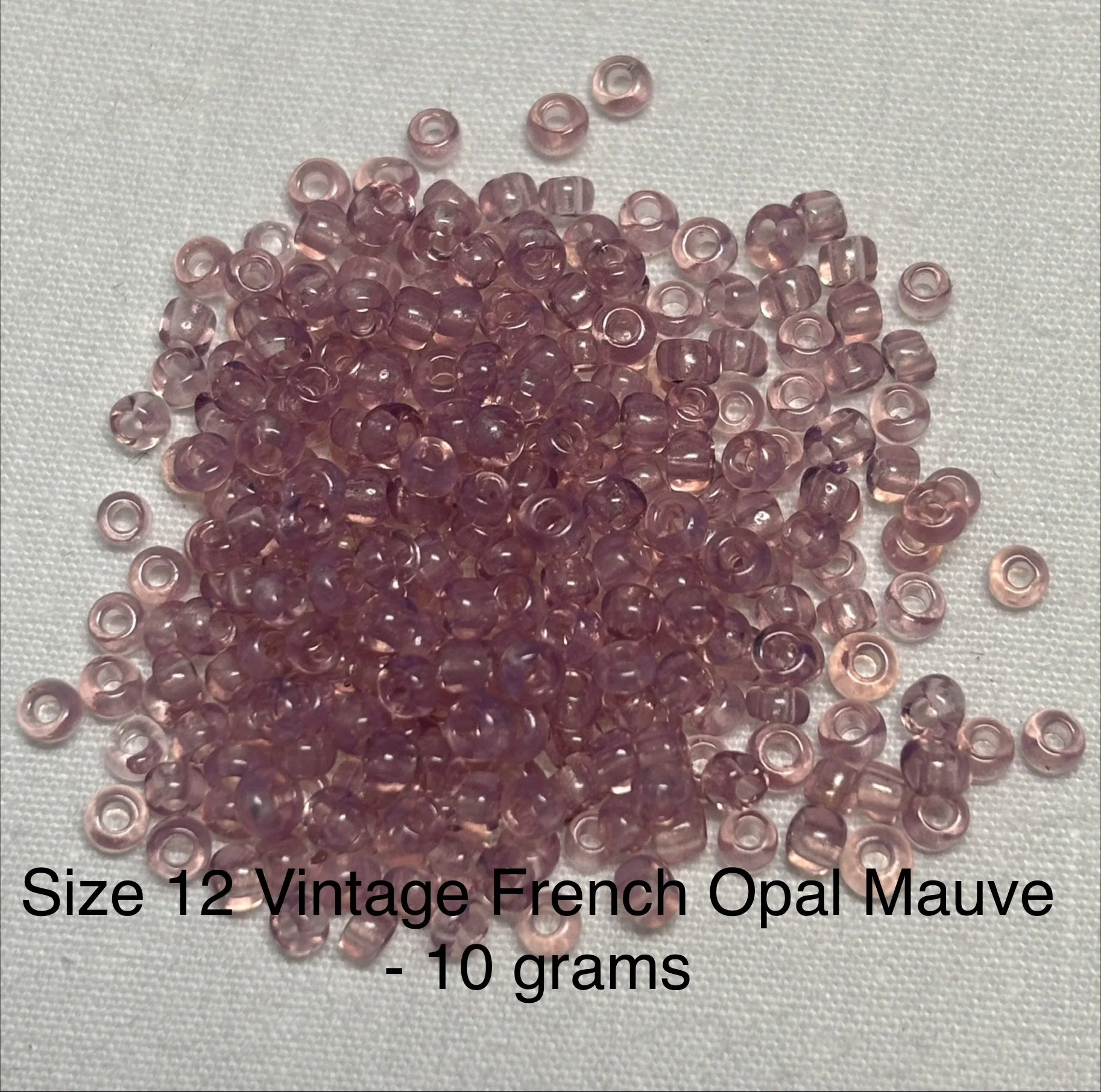12/0 Vintage French Opal Mauve