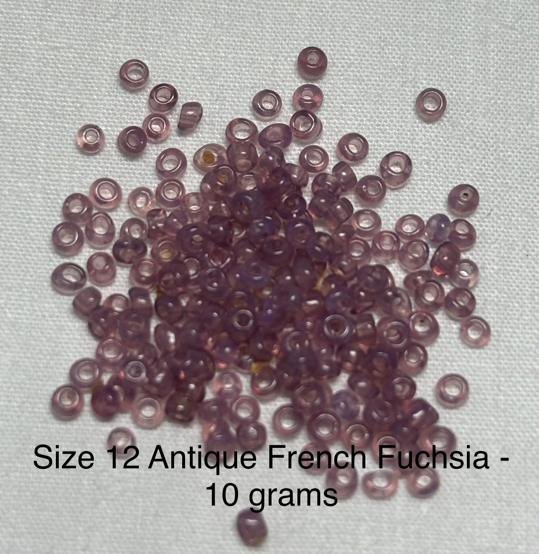12/0 Vintage French Fuchsia