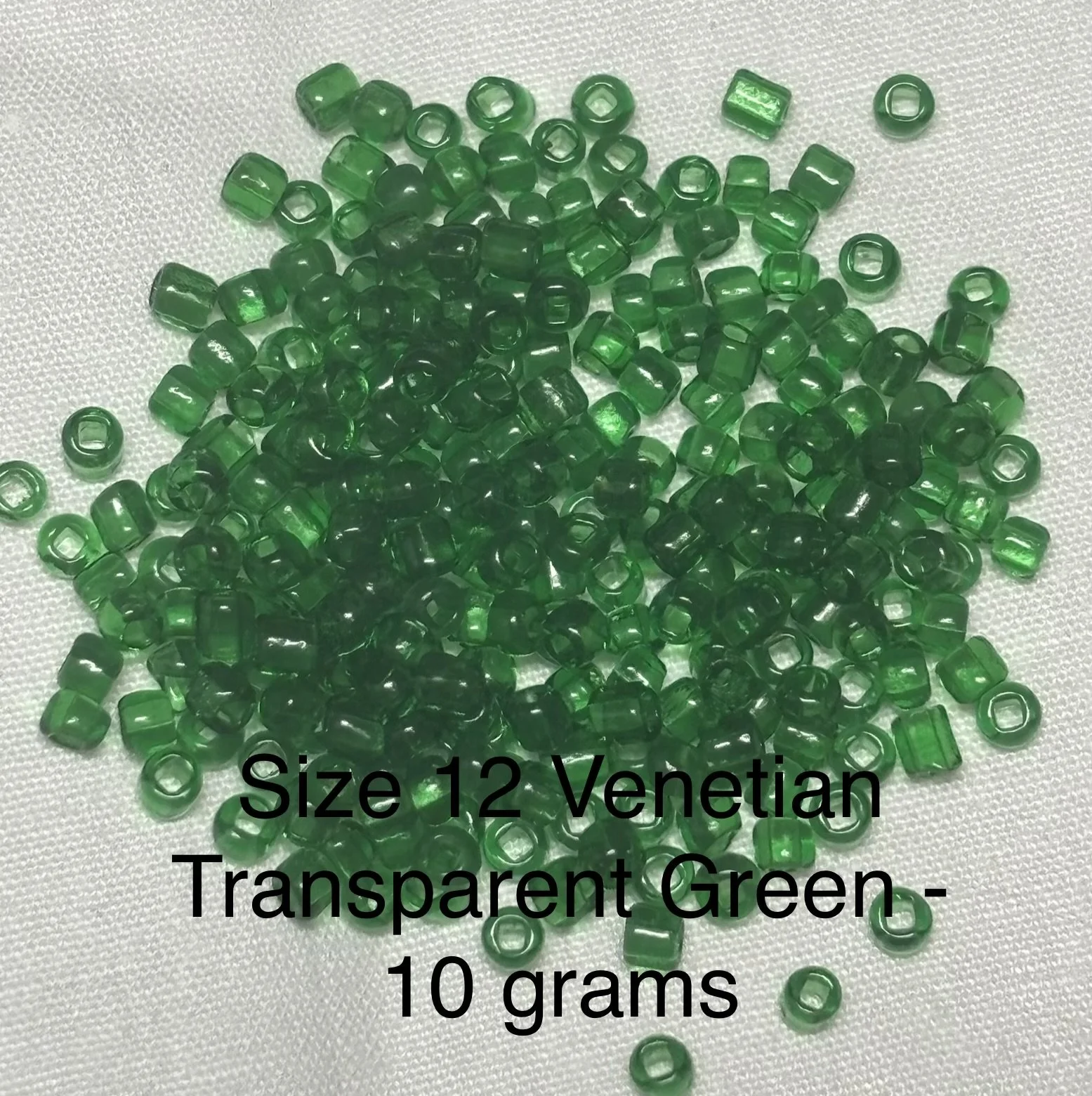 12/0 Antique Transparent Green