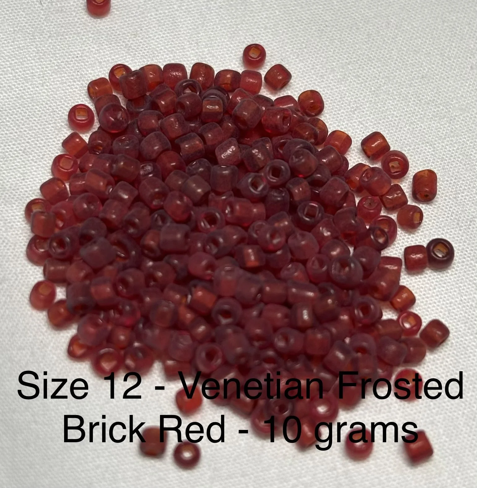 12/0 Antique Frosted Brick Red