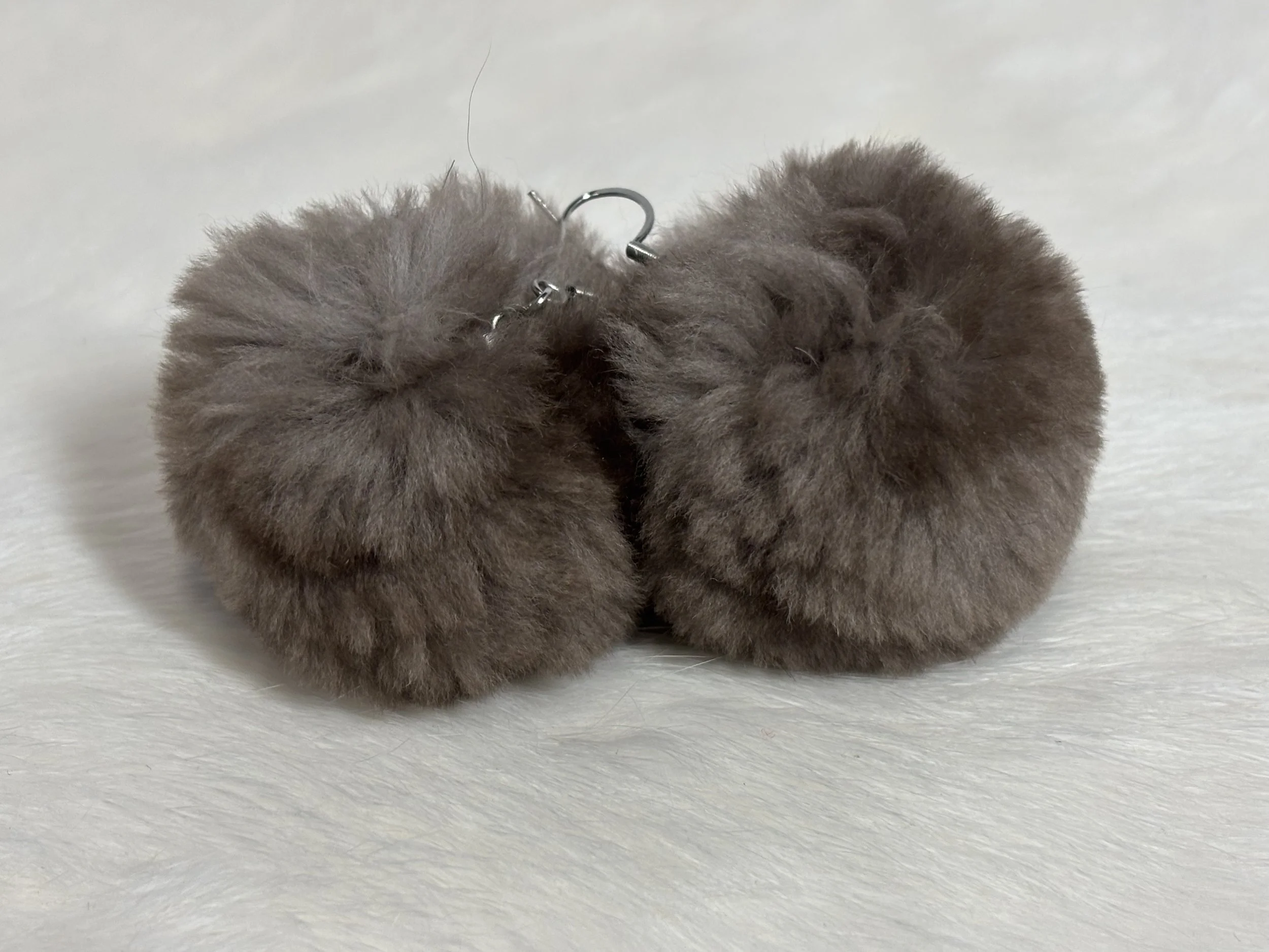 Beaver Pom Earrings