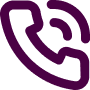 Icon of a vintage telephone handset in purple.