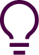 An outline of a light bulb icon