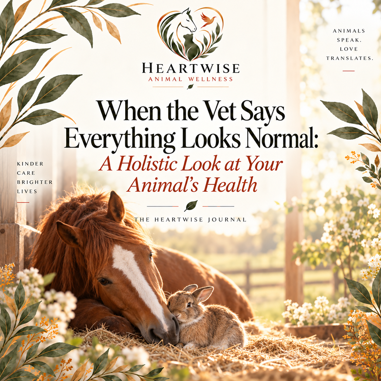 When the Vet Says Everything Looks Normal: A Holistic Look at Your Animal's Health