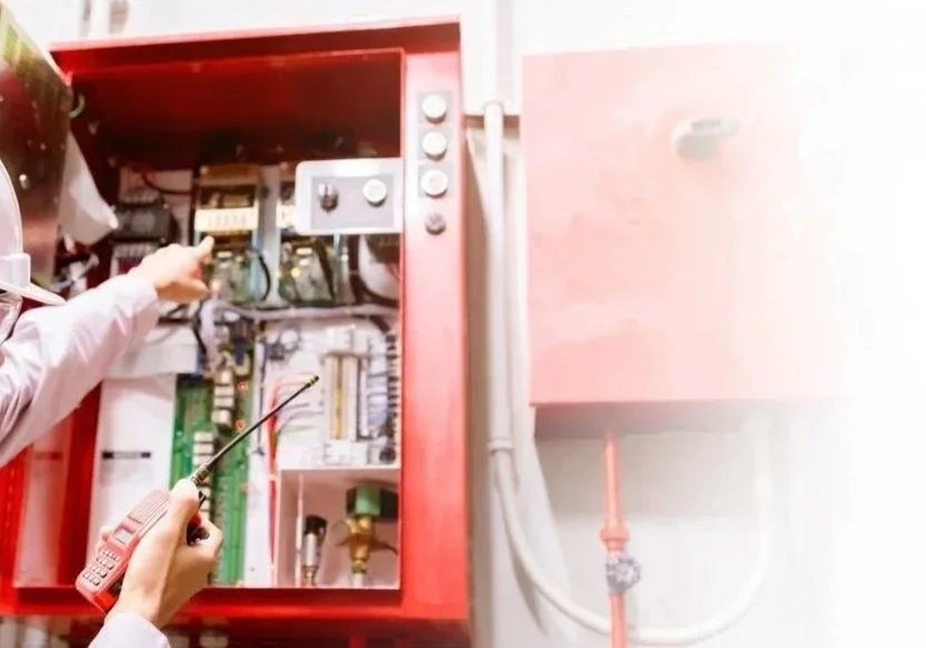 AMC troubleshooting fire alarm panel in Rolla, MO