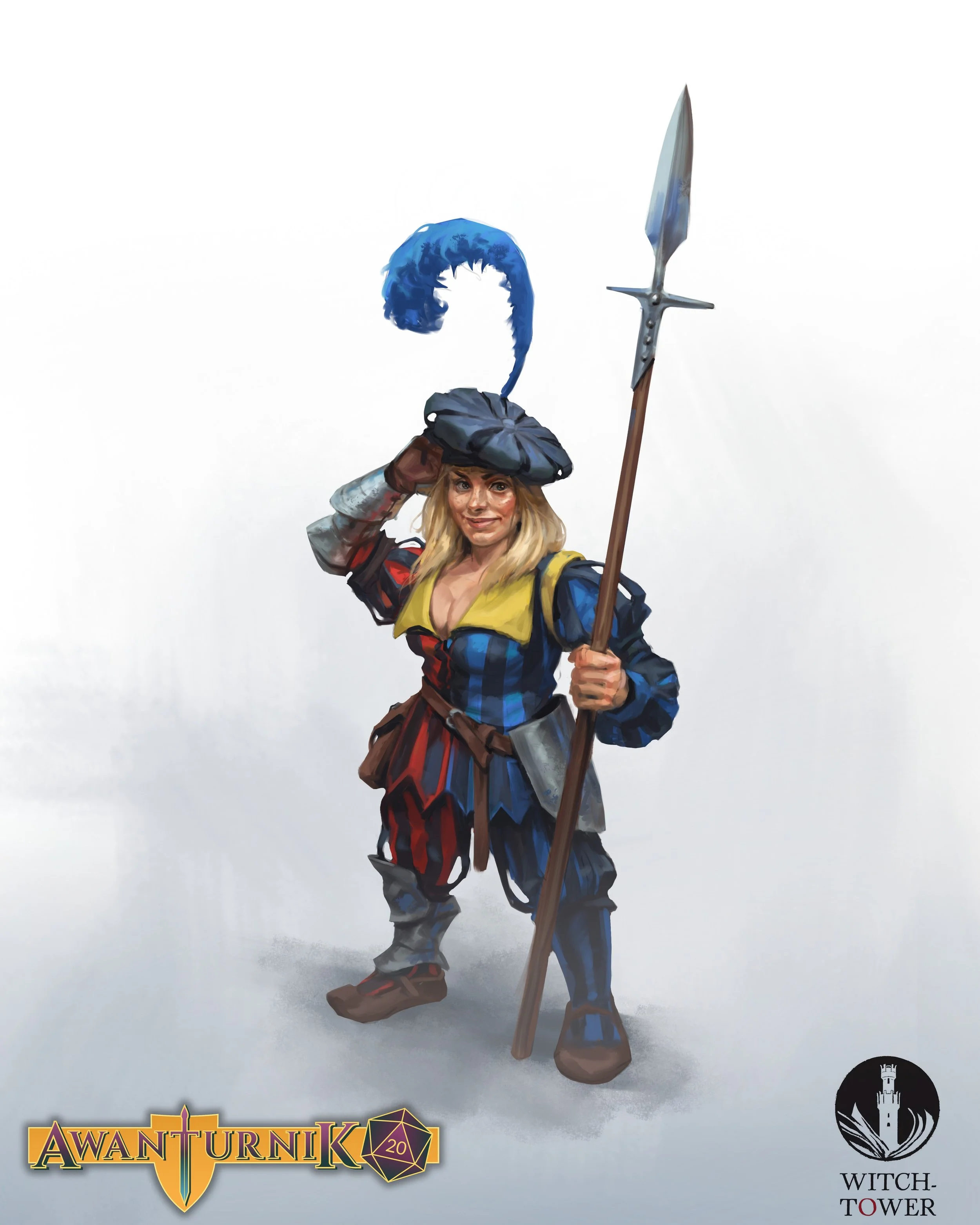 Warrior – fantasy character illustration for AwanturniK20 by Jakub Jagoda