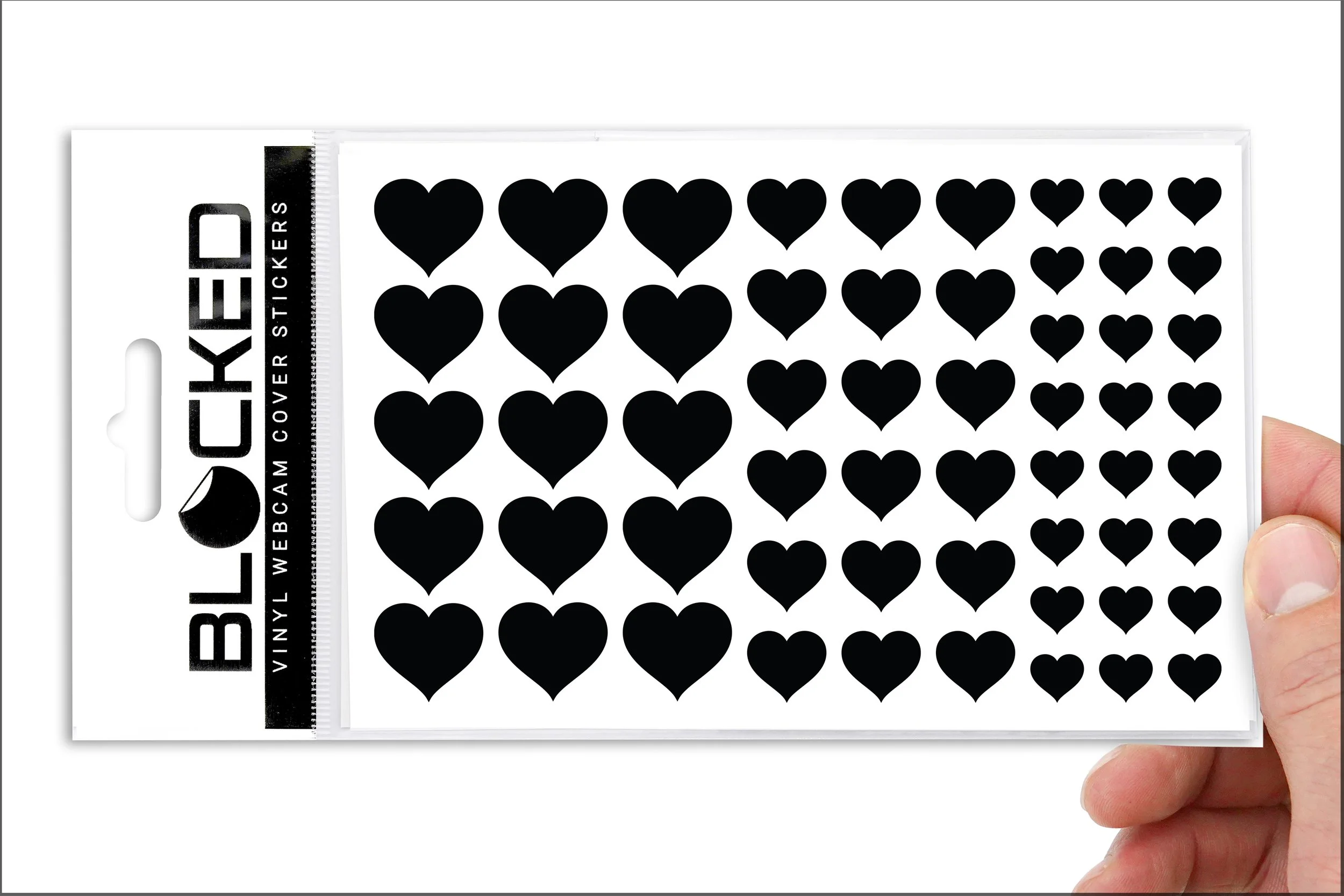 BLOCKED Heart Webcam Covers - 57 Pack