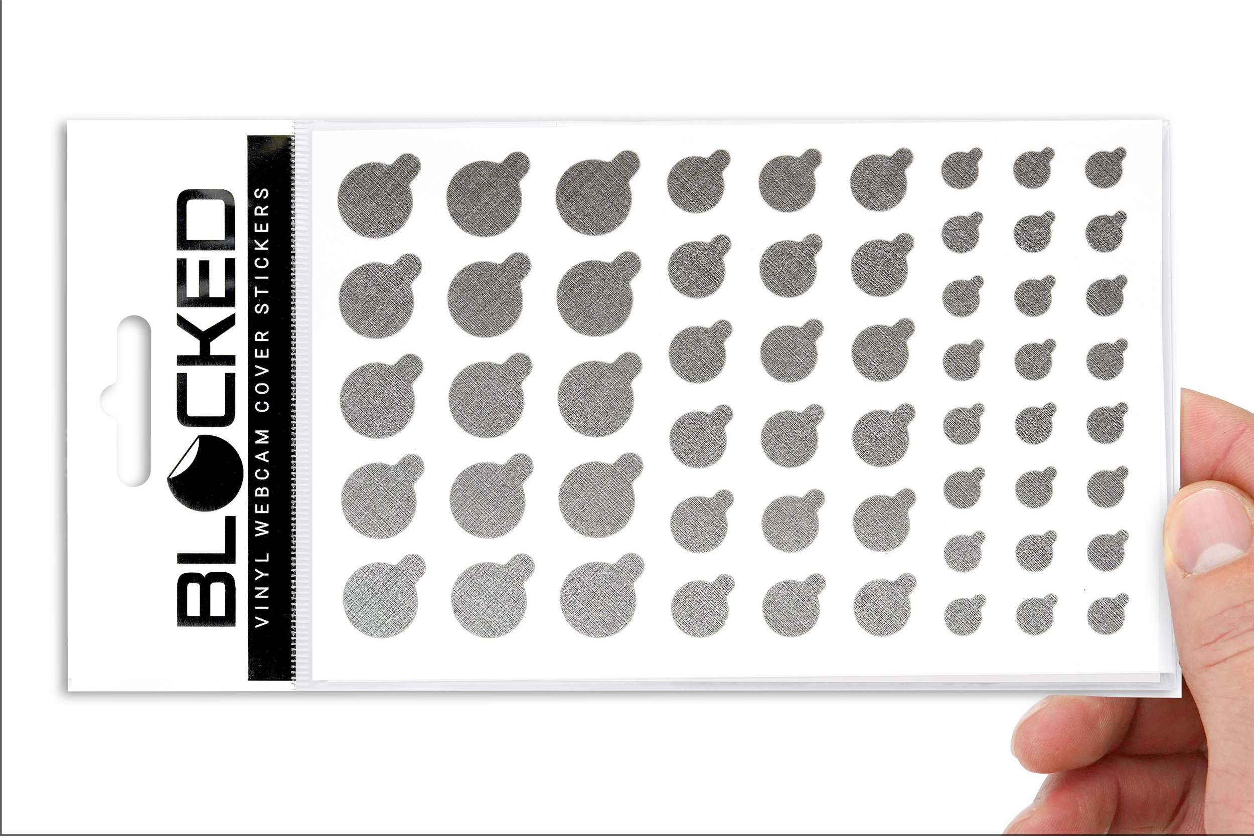 BLOCKED X2 Thicker Tabbed Webcam Covers - 57 Metallic Texture Pack