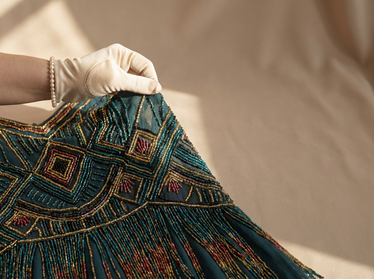 Embroidered Flapper Dress