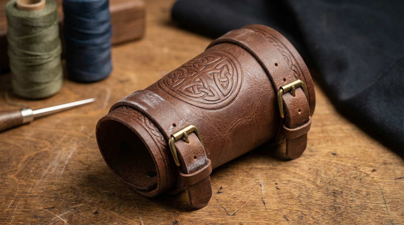 Faux Leather Bracer