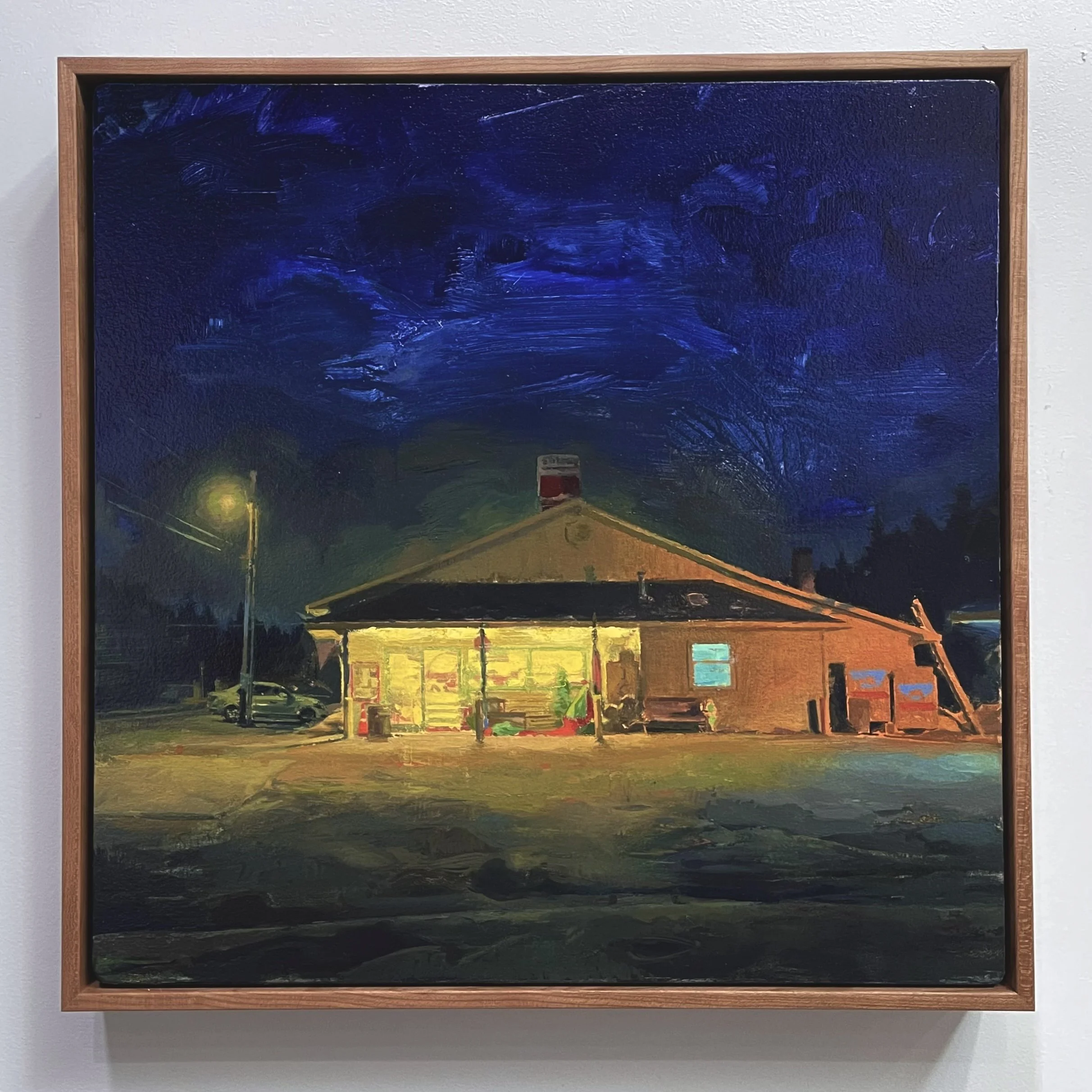 Oil on paper mounted on panel, 15 x 15 in.