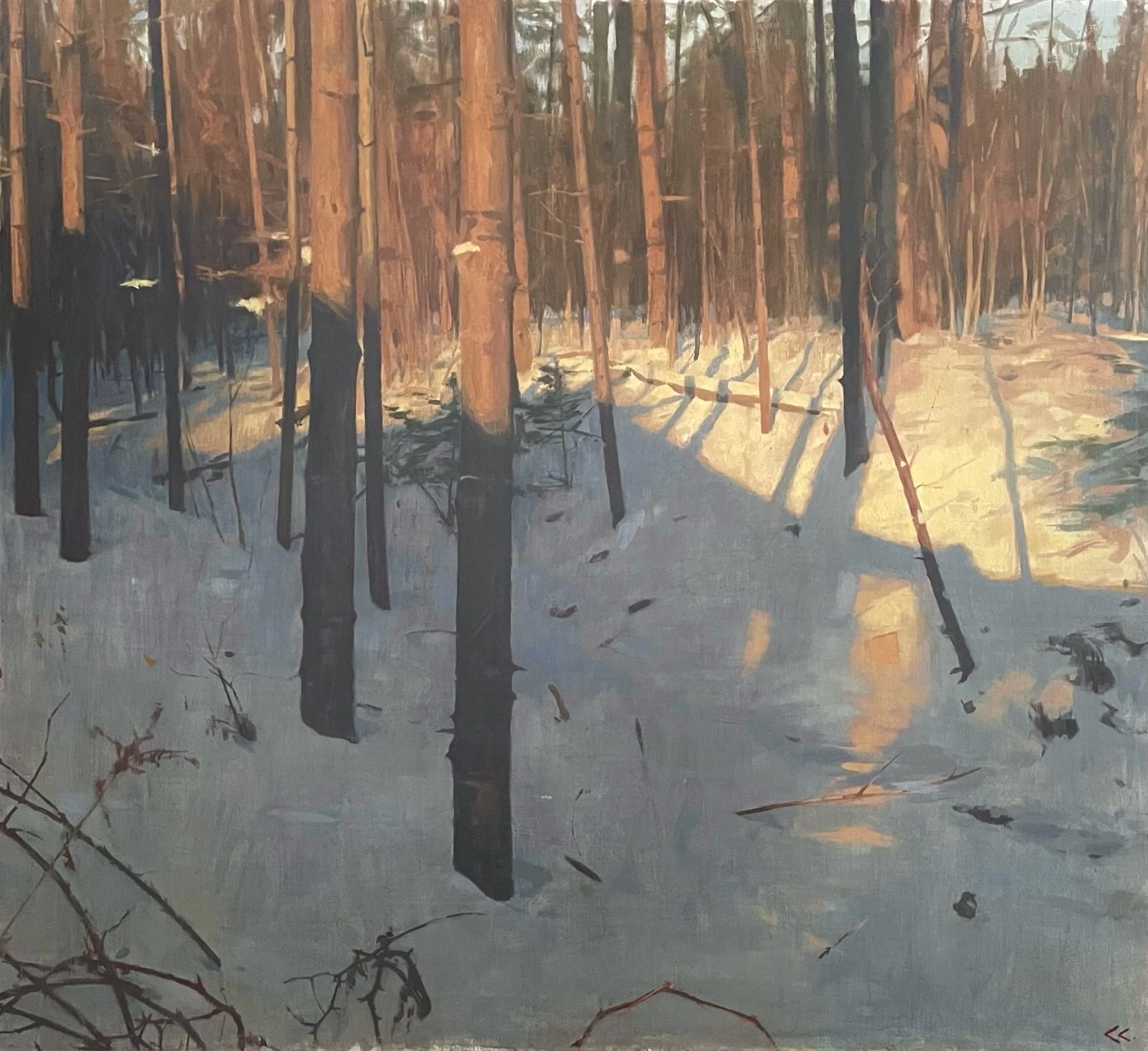 Oil on linen panel, 24 x 22 in.