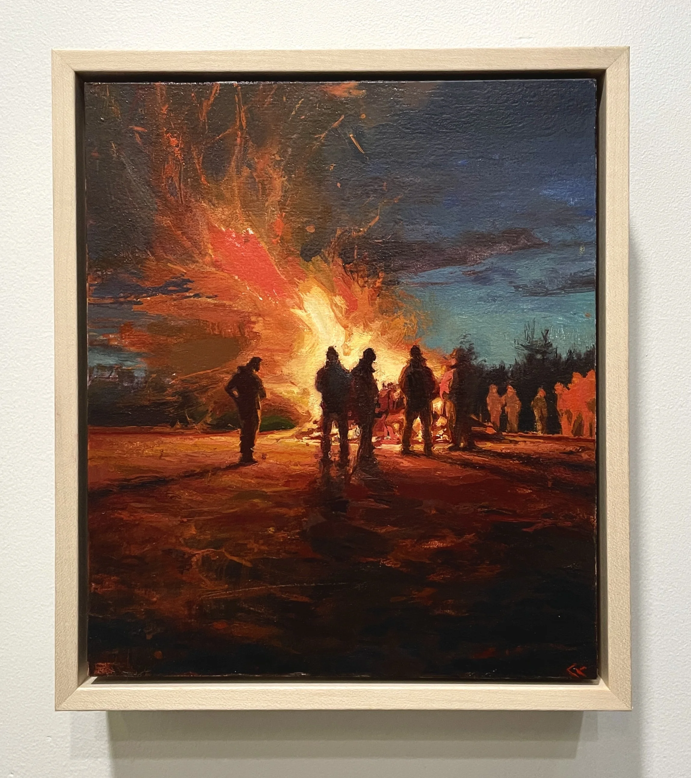 Oil on paper mounted on panel, 9.5 x 11 in.