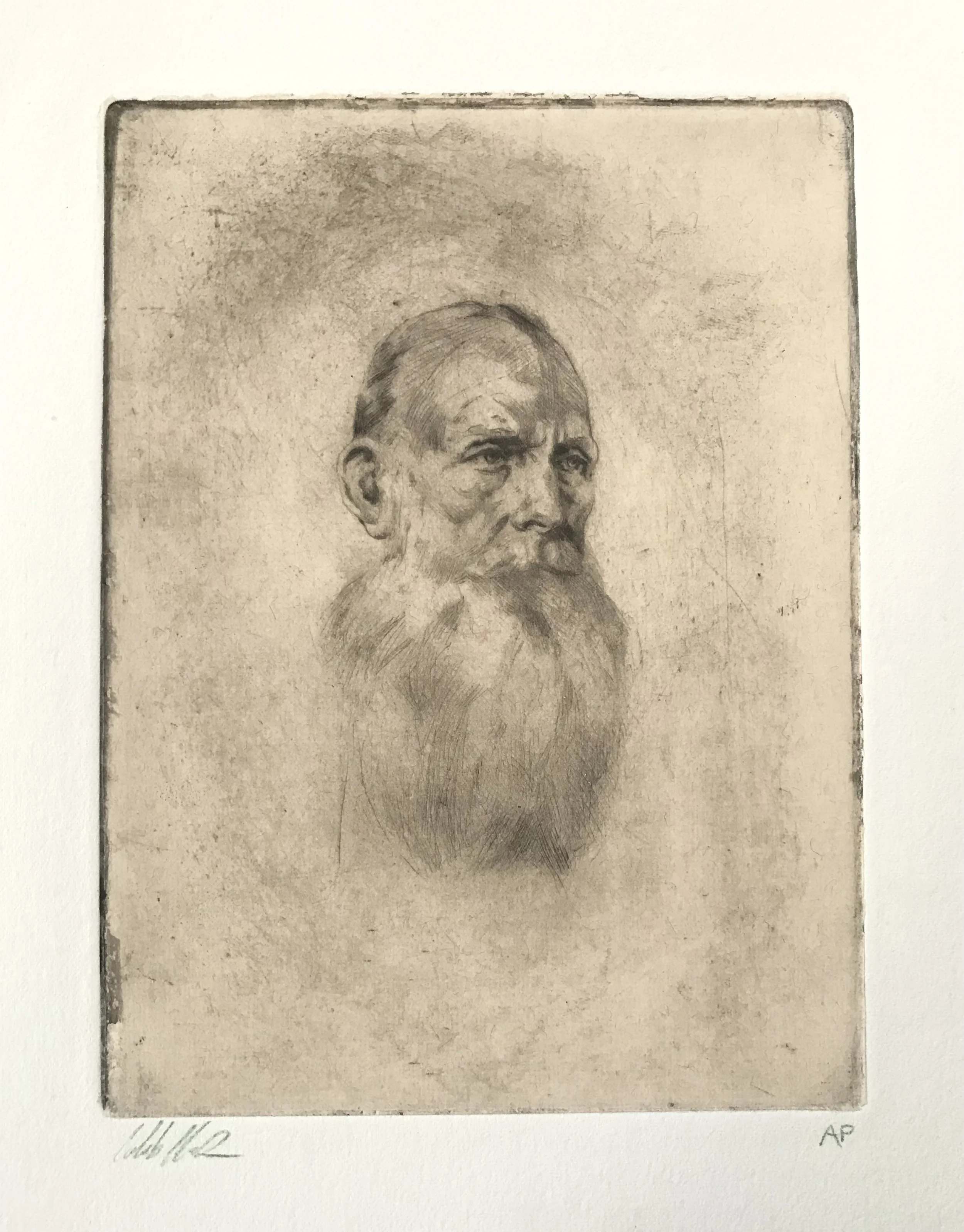 Etching and drypoint, 6 x 8 in.