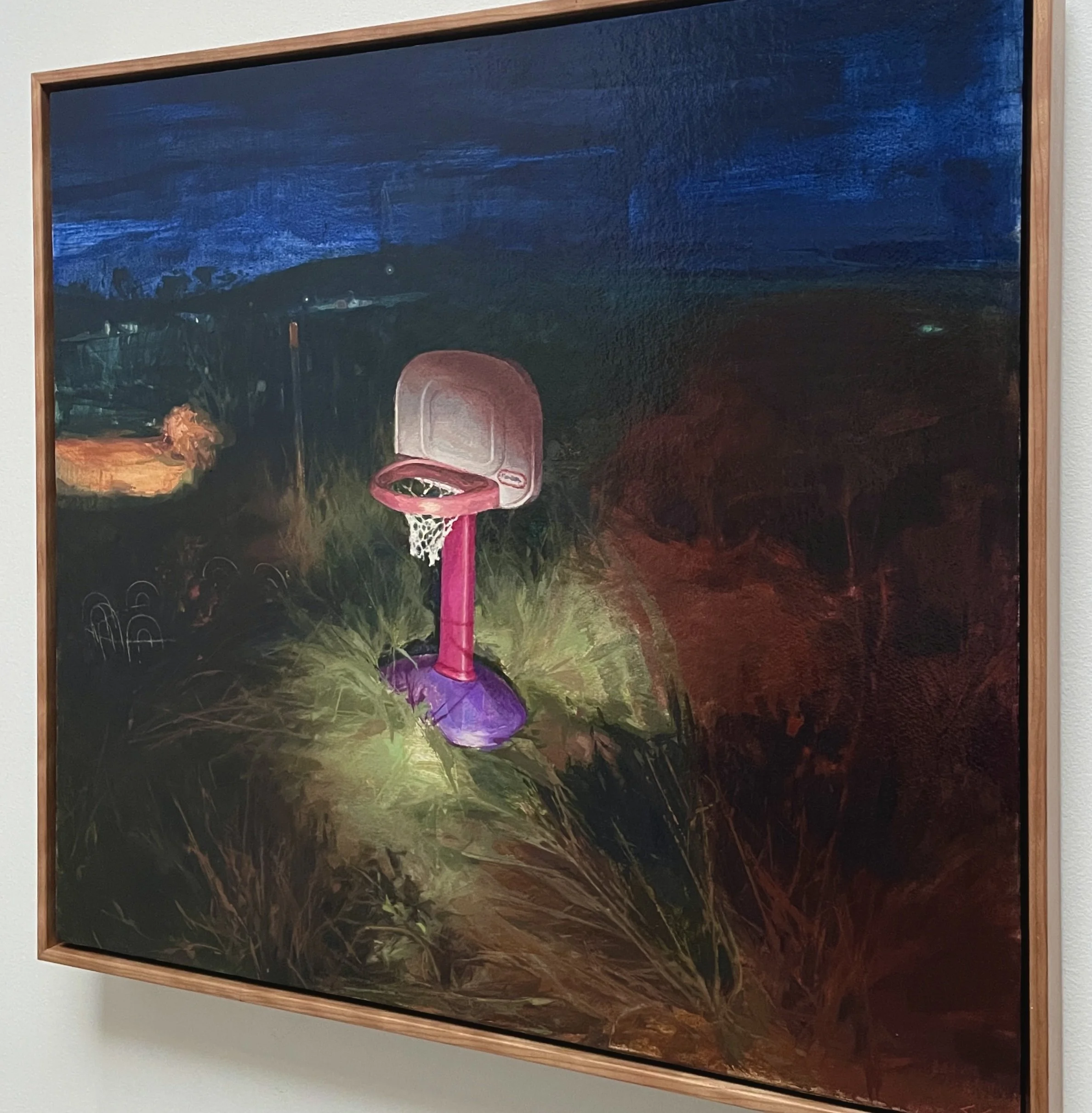 Oil on paper mounted on panel, 23 x 21 in.