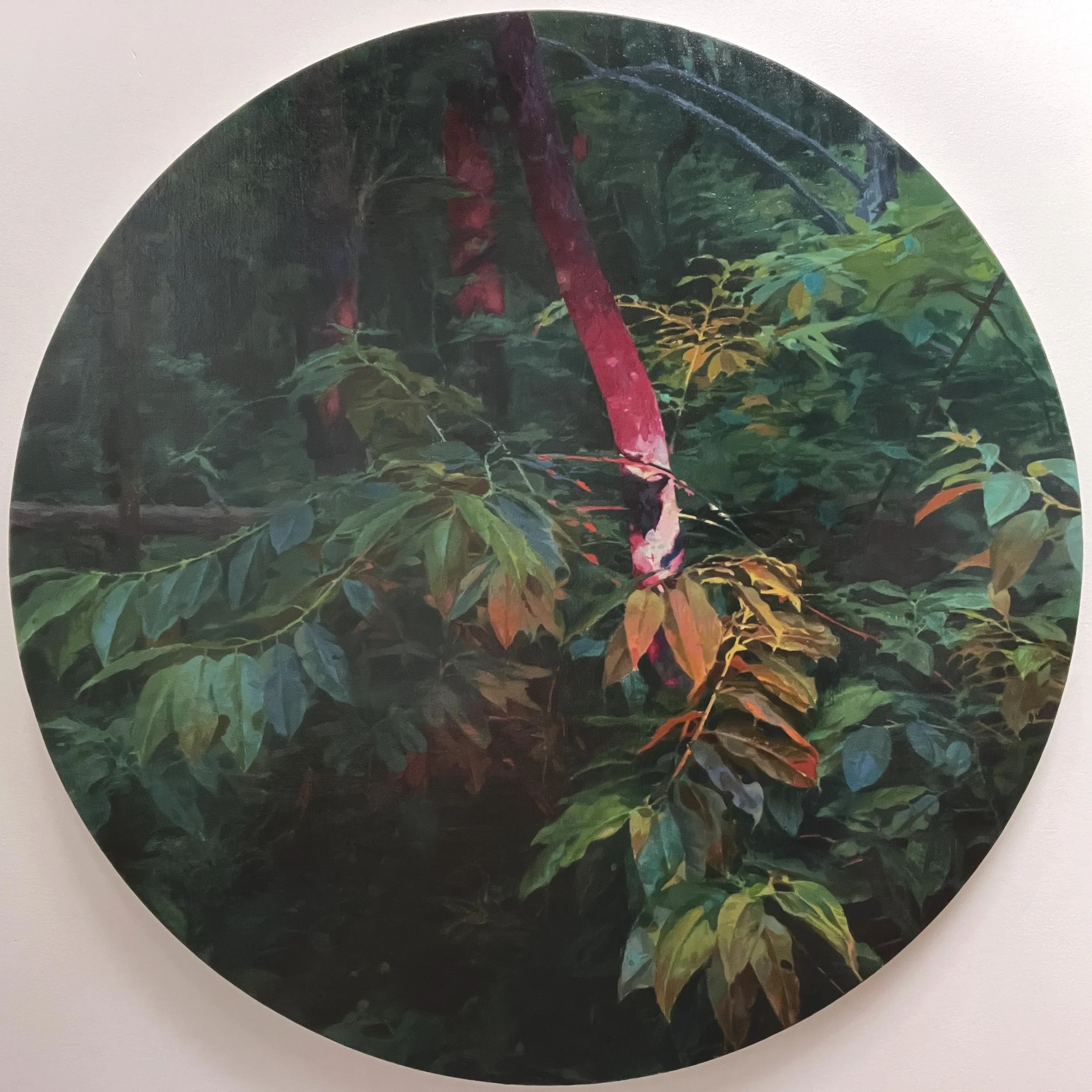 Oil on linen panel, 30 in. 