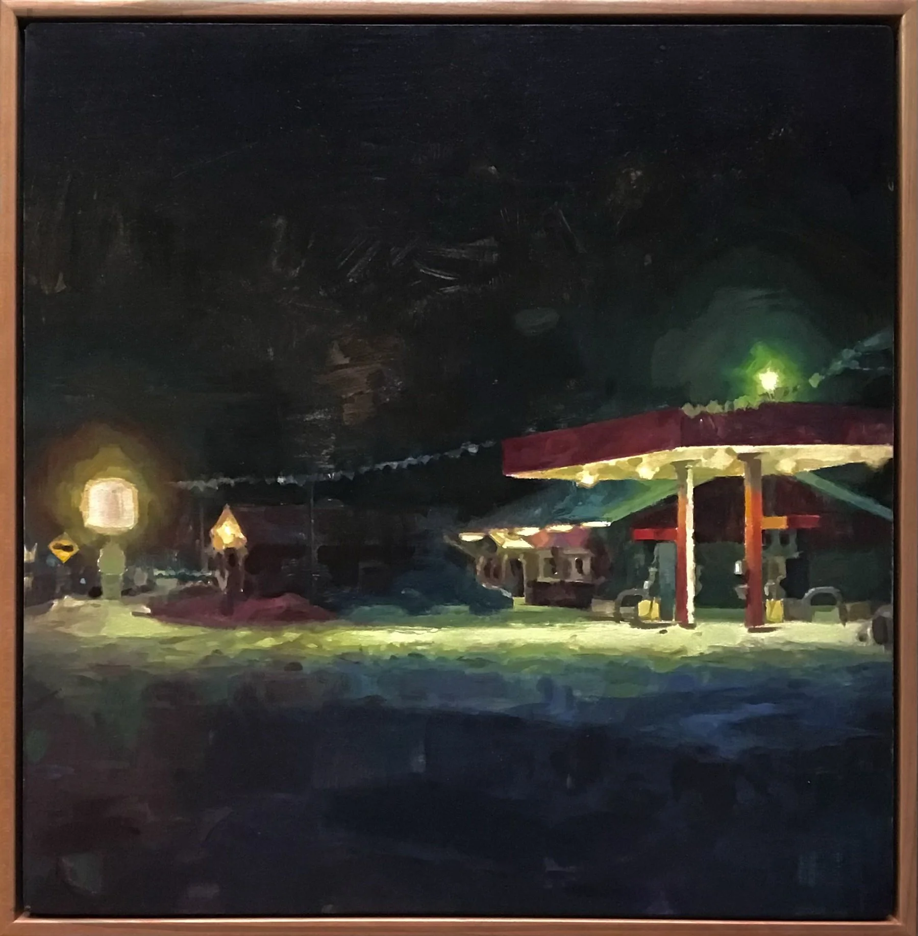 Oil on paper mounted on panel, 15 x 15 in.