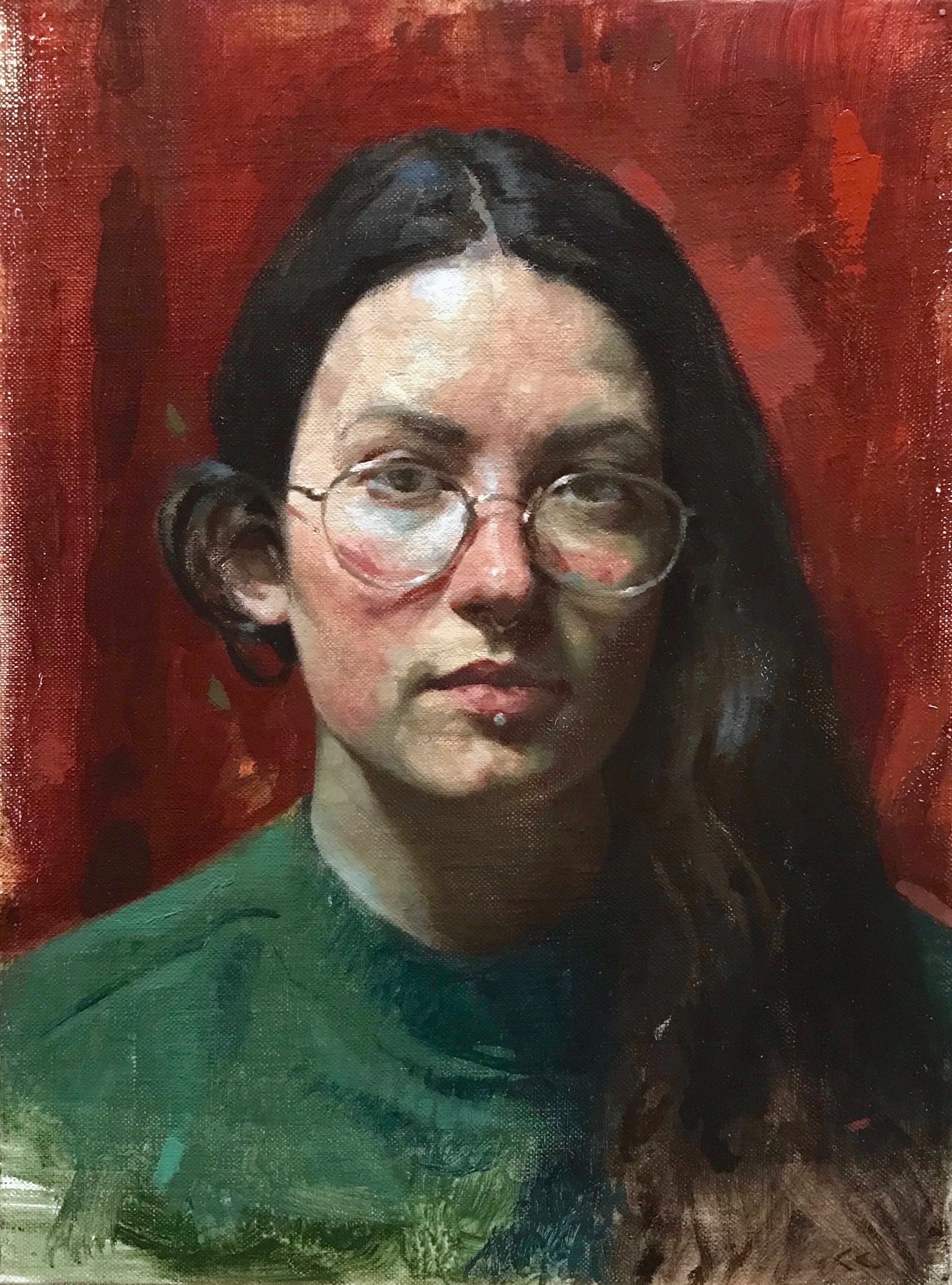 Oil on linen panel, 8.5 x 12 in.