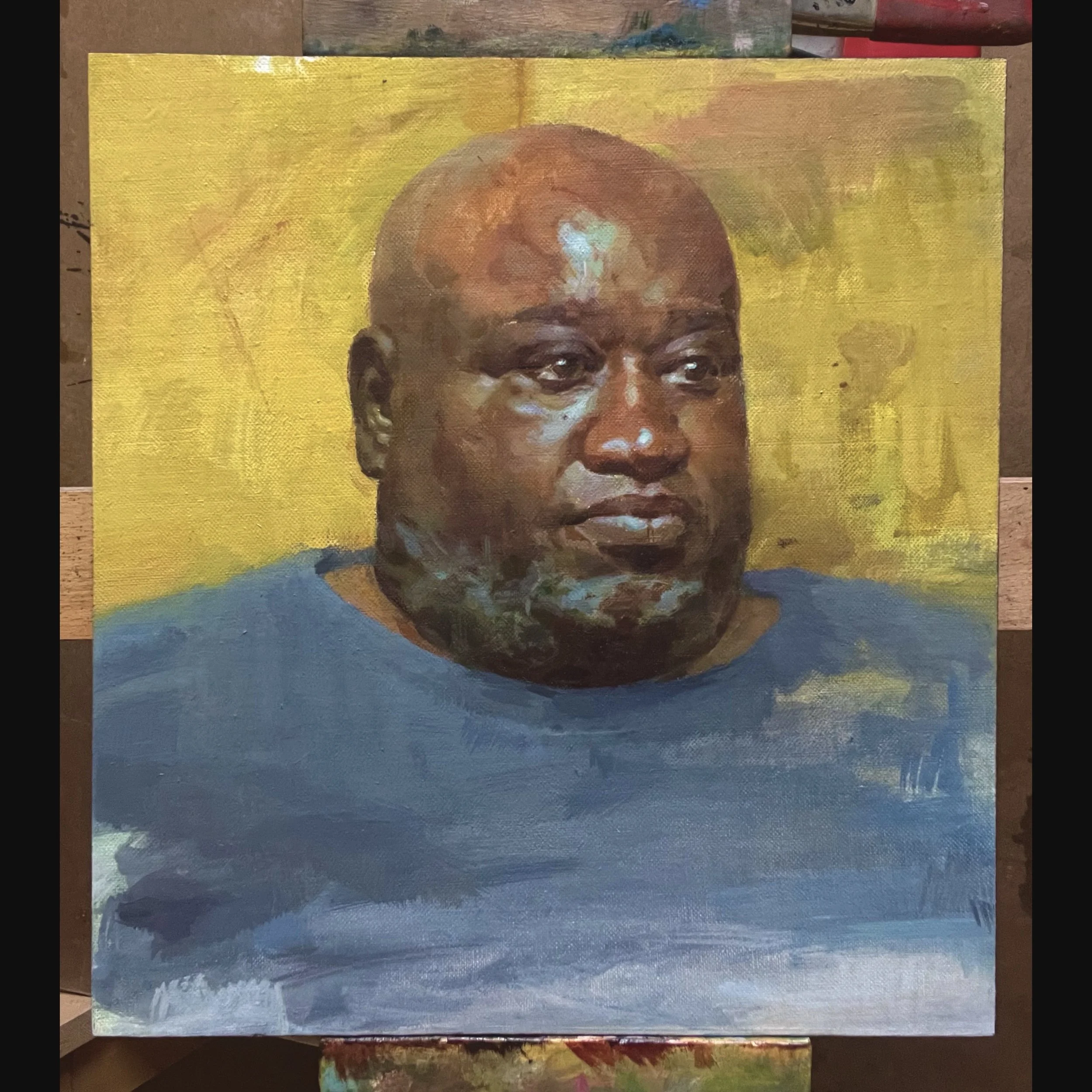 Oil on linen panel, 9.5 x 10.5 in.