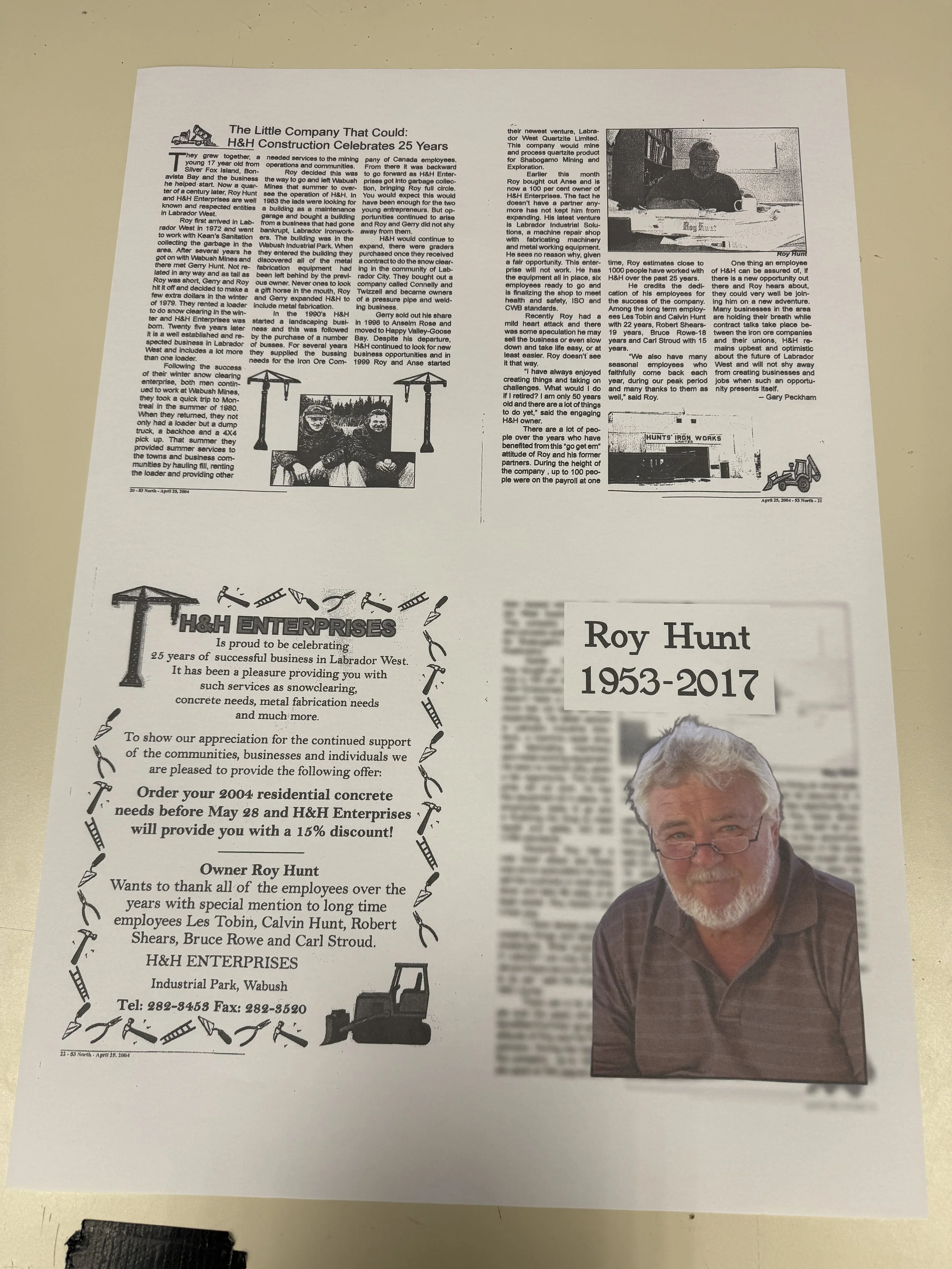 Custom Printed Business Profiles