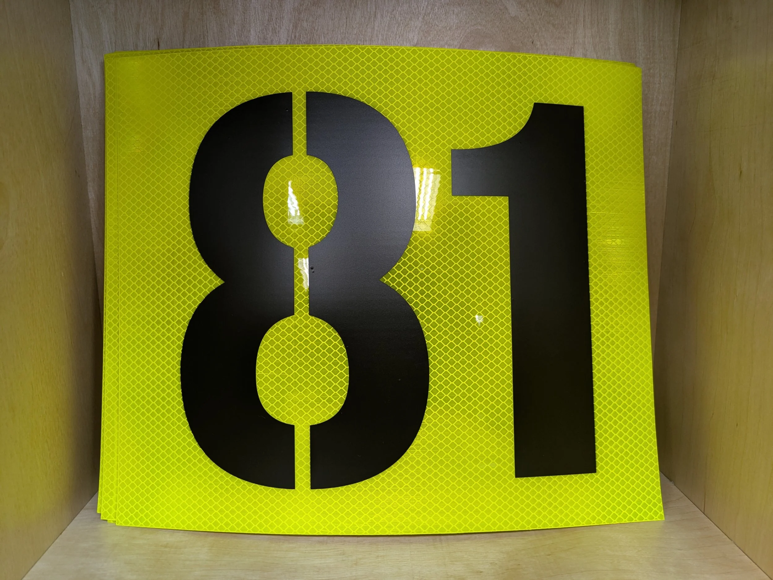 Vehicle Number Decals