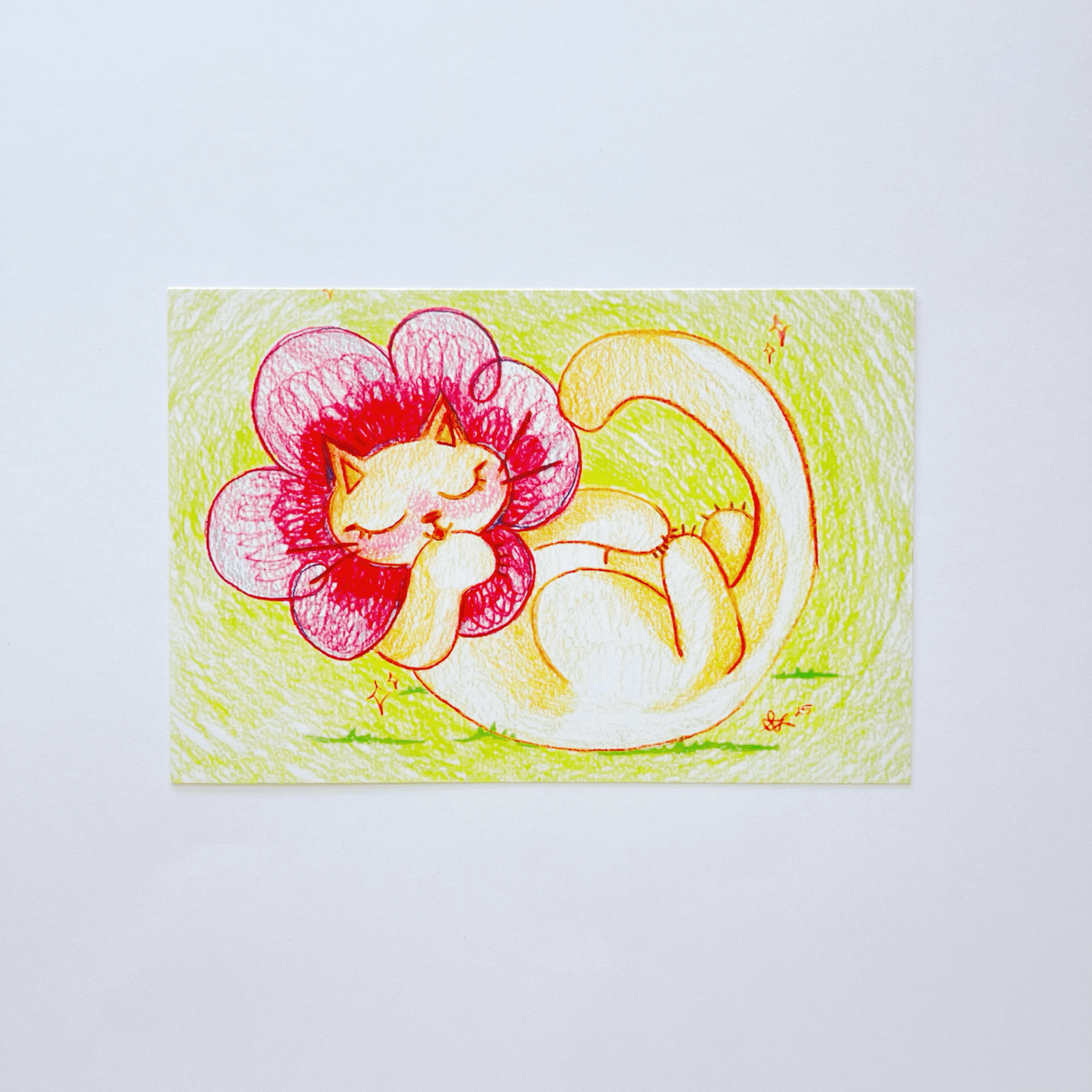 Flower Paw-er (Kitty cat postcard: design 2)
