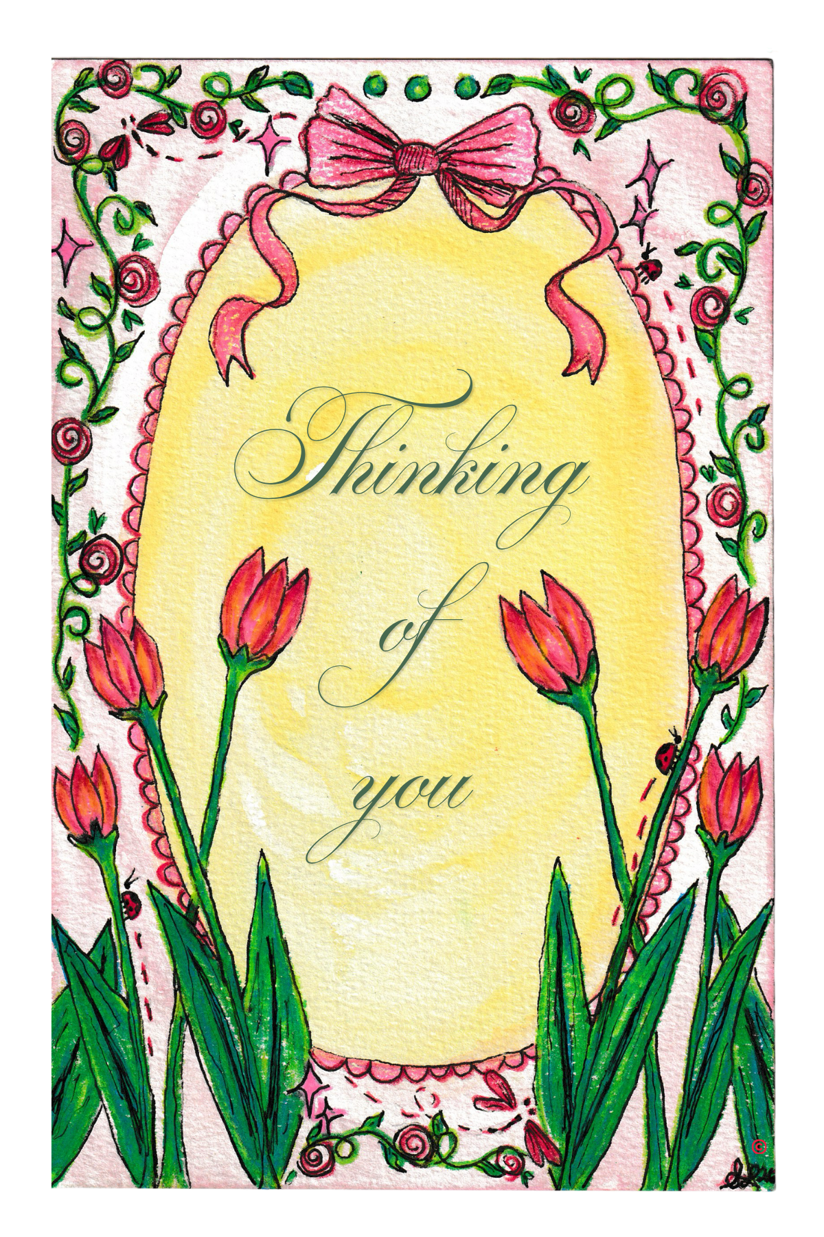 Thinking of You Tulip Card
