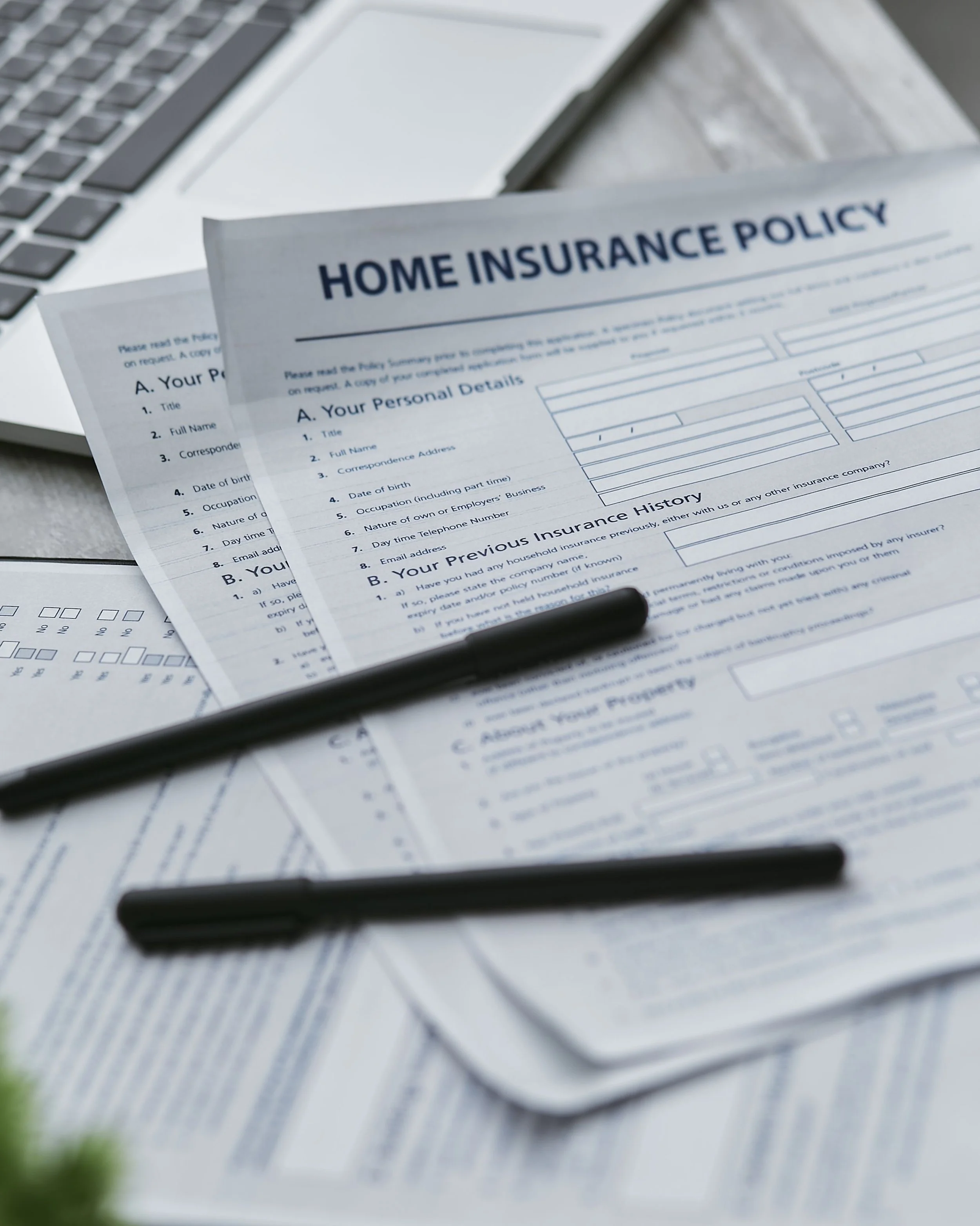 Home insurance documents
