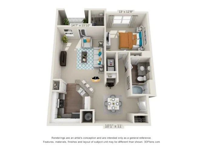 Lanier
1 Bed | 1 Bath | 890 Sq. Ft.