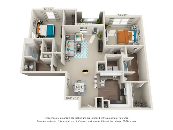 Dawson
2 Bed | 2 Bath | 1,332 Sq. Ft.