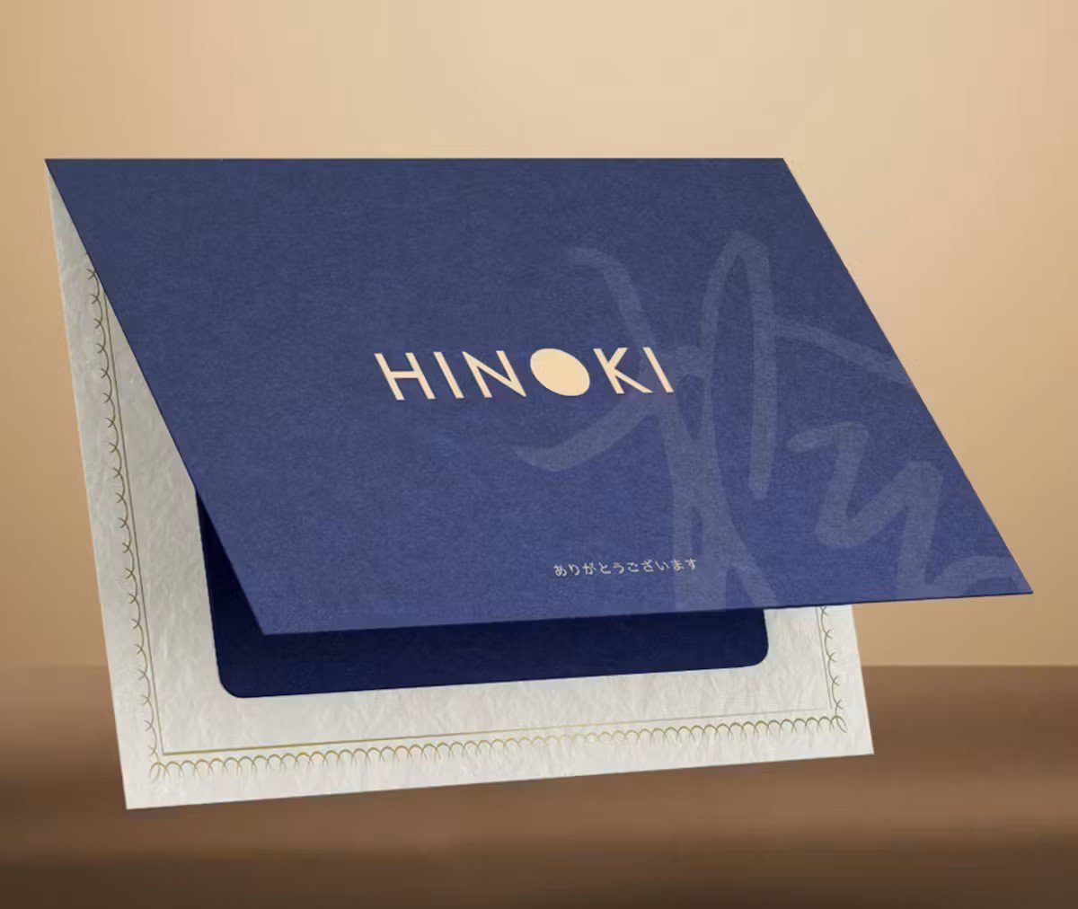 Hinoki Burlington gift card for Japanese dining and special occasions.