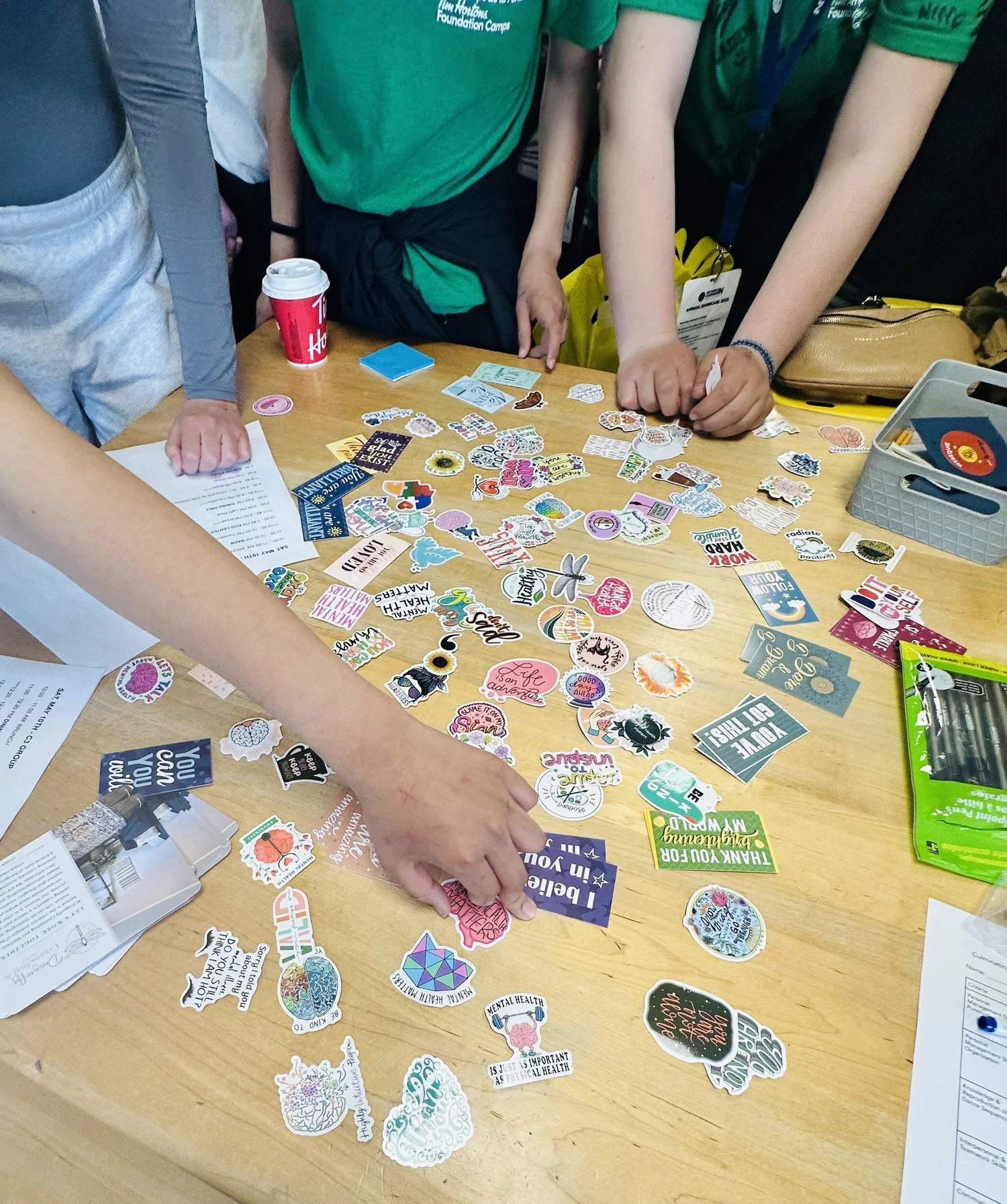 Students working together on a group project during a Dragonfly training workshop