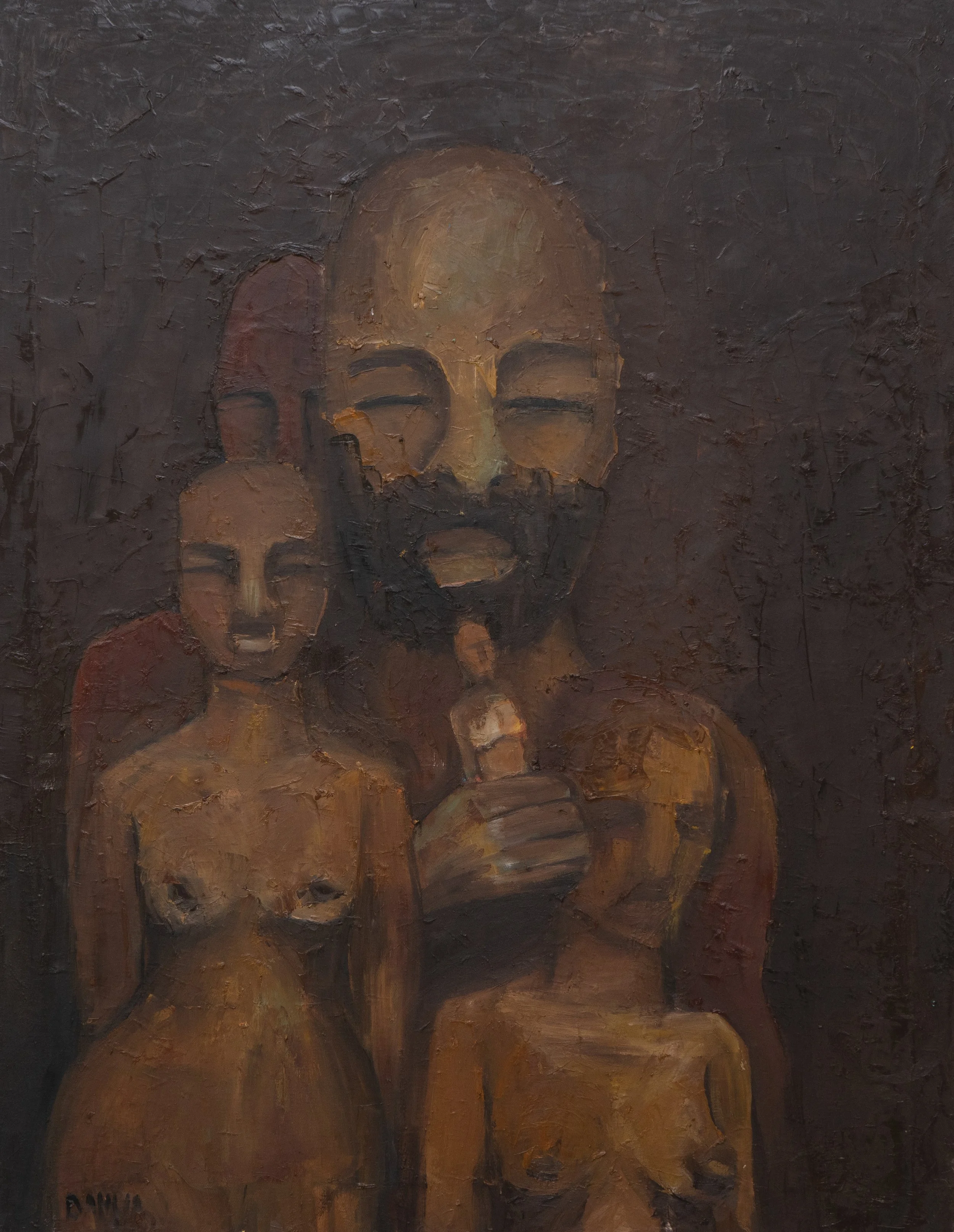 This work examines the structures of male dominance and the ways power can shape women’s lives, choices, and voices. Through the positioning of the figures and the tension within the composition, the painting reflects on control, silence, and resista