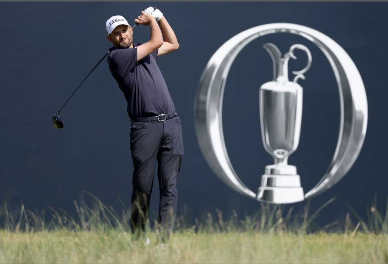 Gunner Wiebe competing at The Open Championship